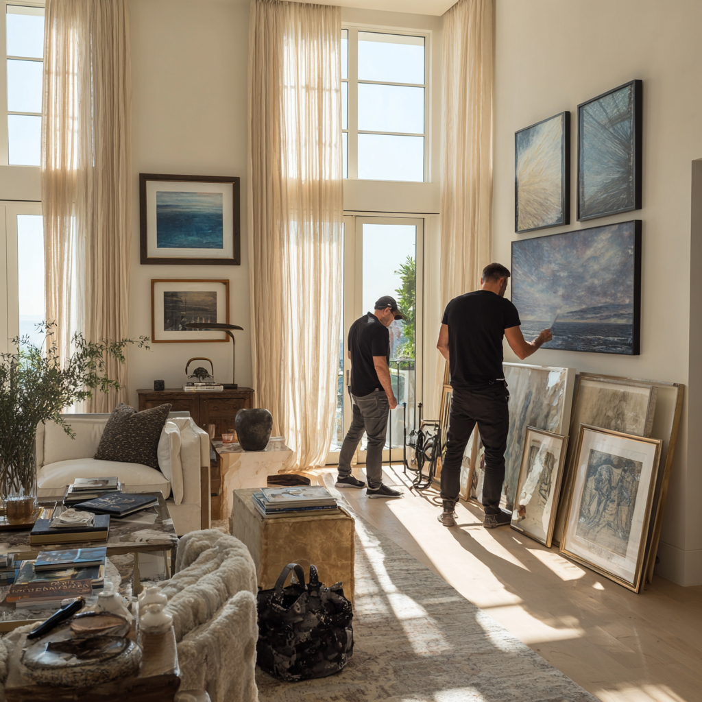 Luxury Southern California living room styled by Keene Interiors