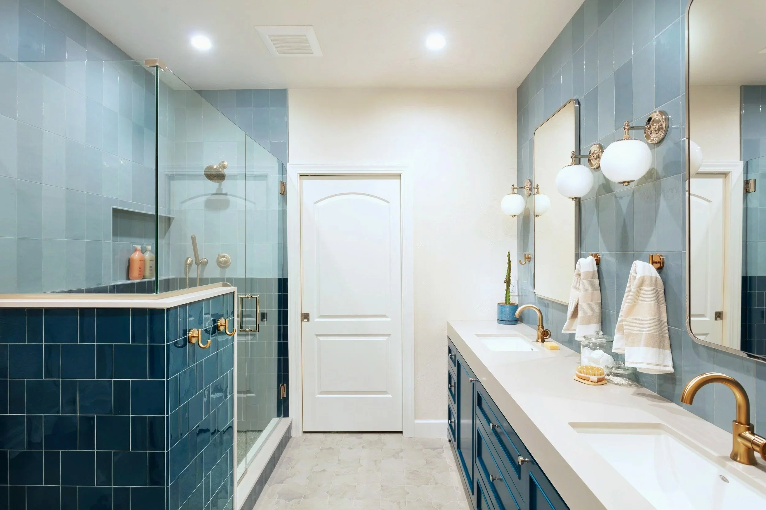 Luxury bathroom real estate photography in Eugene Oregon highlighting design and finishes for listings