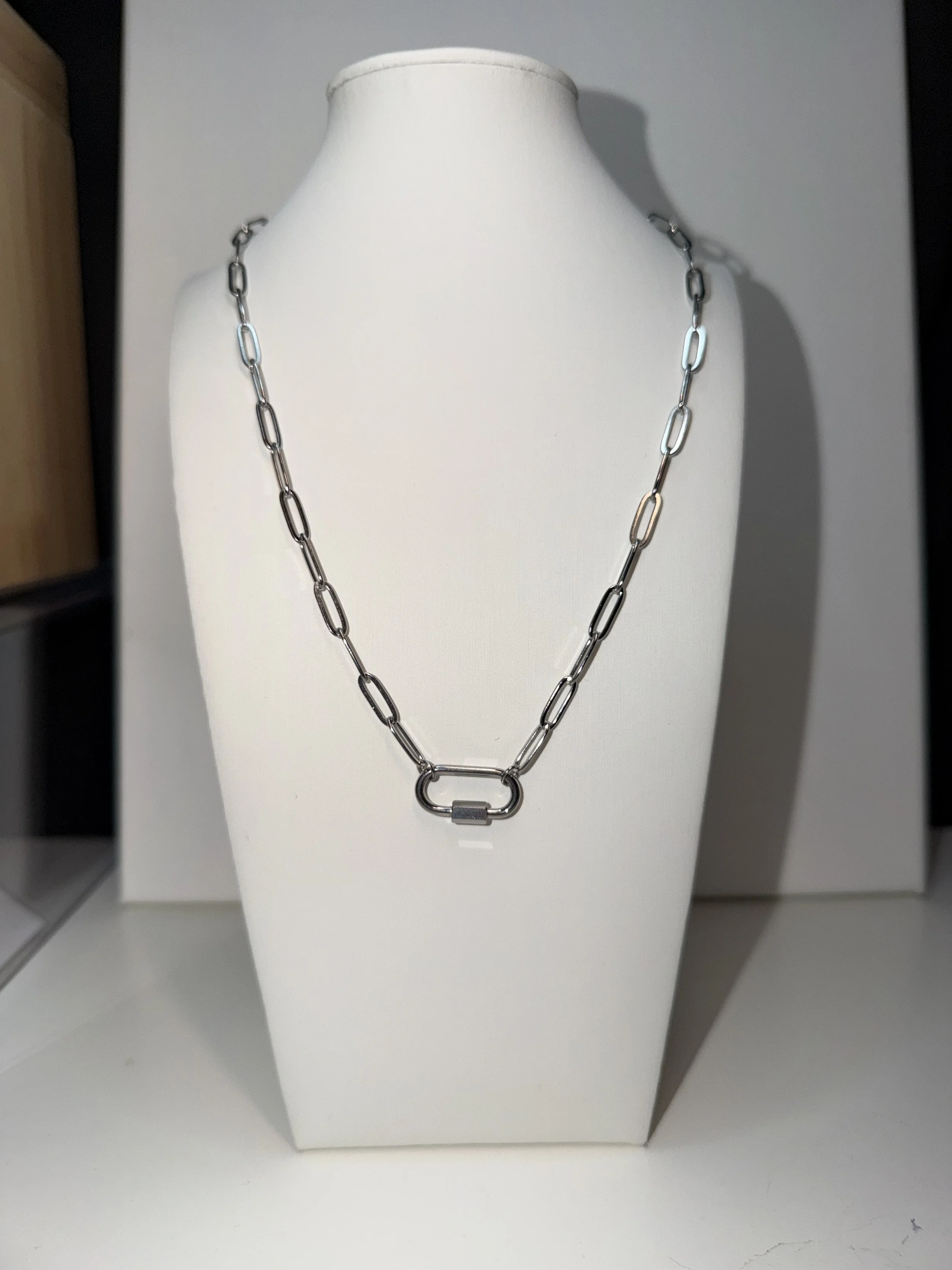 Charm Holder carabiner Necklace