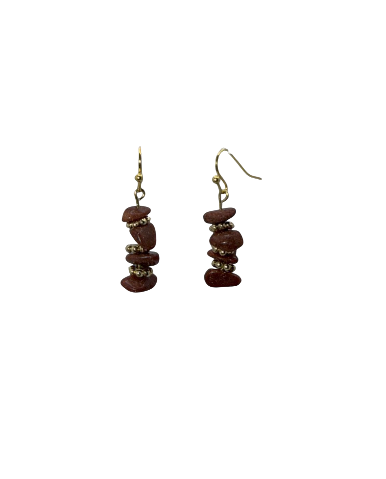 Red Sand Stone Earrings