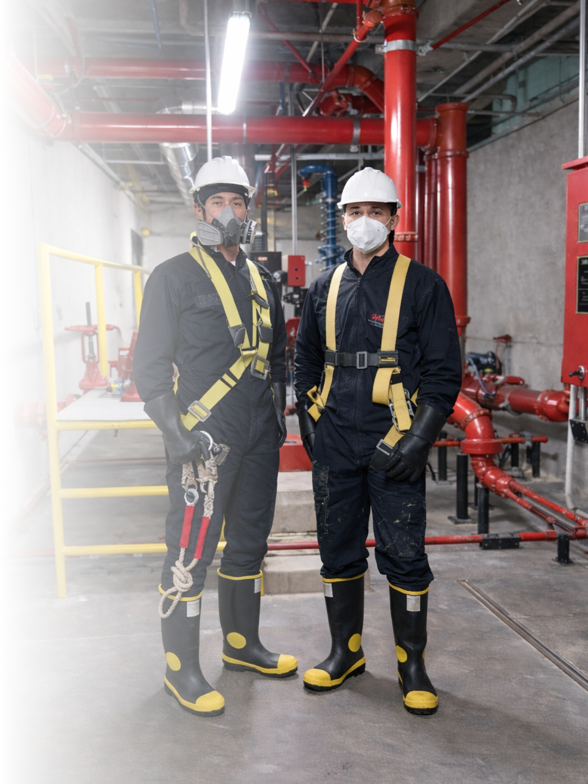 Plomeros de Hydromant posando como equipo profesional de servicios de plomería en Tunja