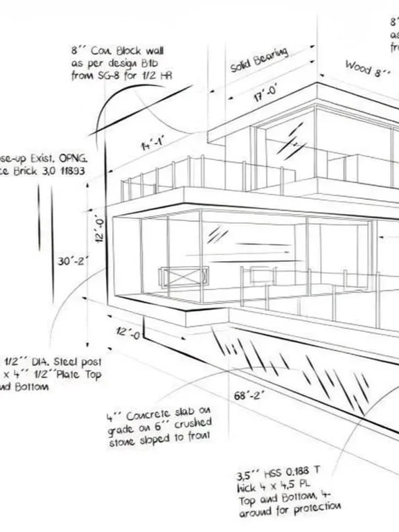 Planos de arquitectura utilizados por Hydromant para diseño y planificación de proyectos