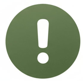 Fondo verde con signo de exclamación blanco en el centro