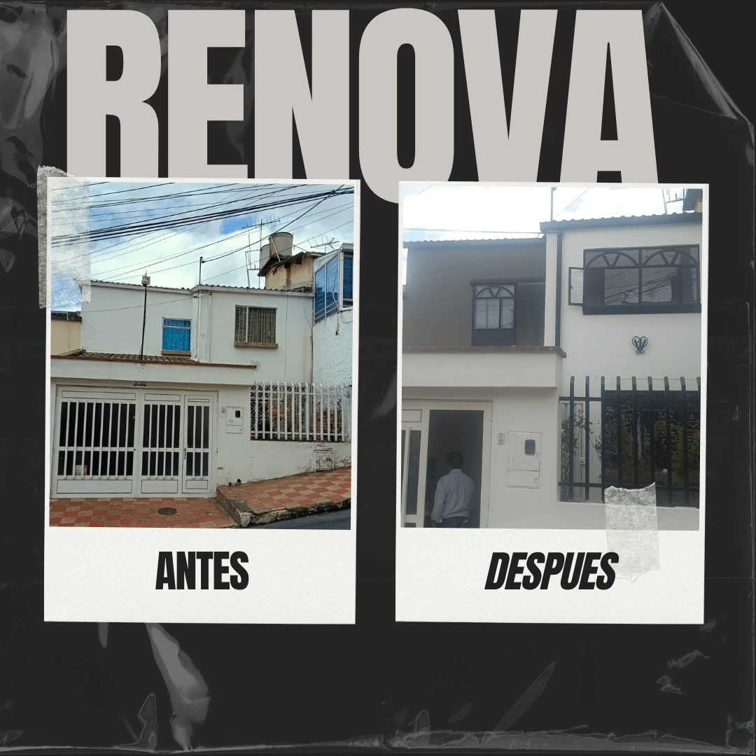 Antes y después de la remodelación de fachada realizada por Hydromant