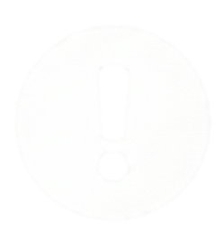 Símbolo de advertencia con signo de exclamación en fondo blanco.