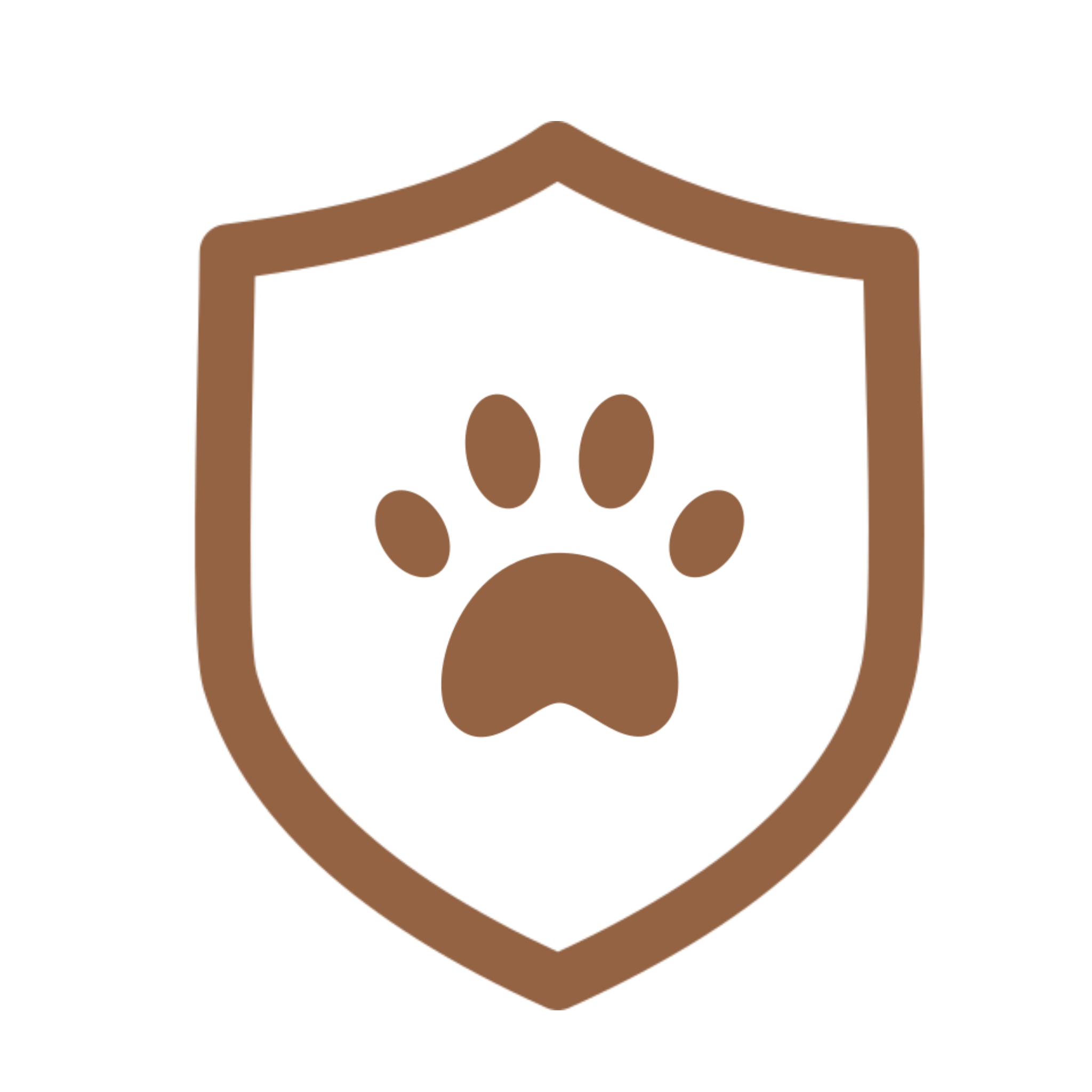 Icon of a shopping bag with a paw print on it, symbolizing pet-related shopping or products.
