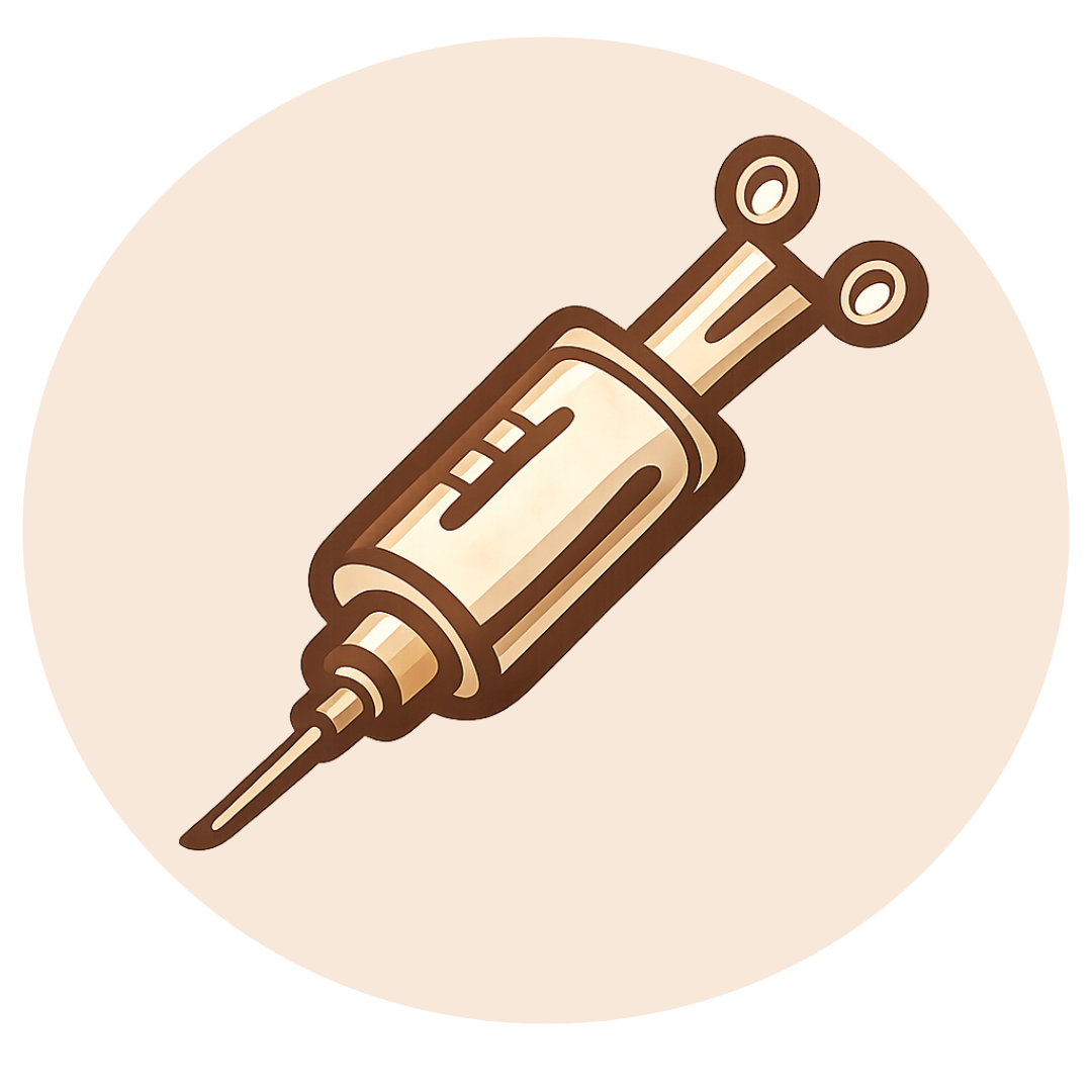 Illustration of a syringe.