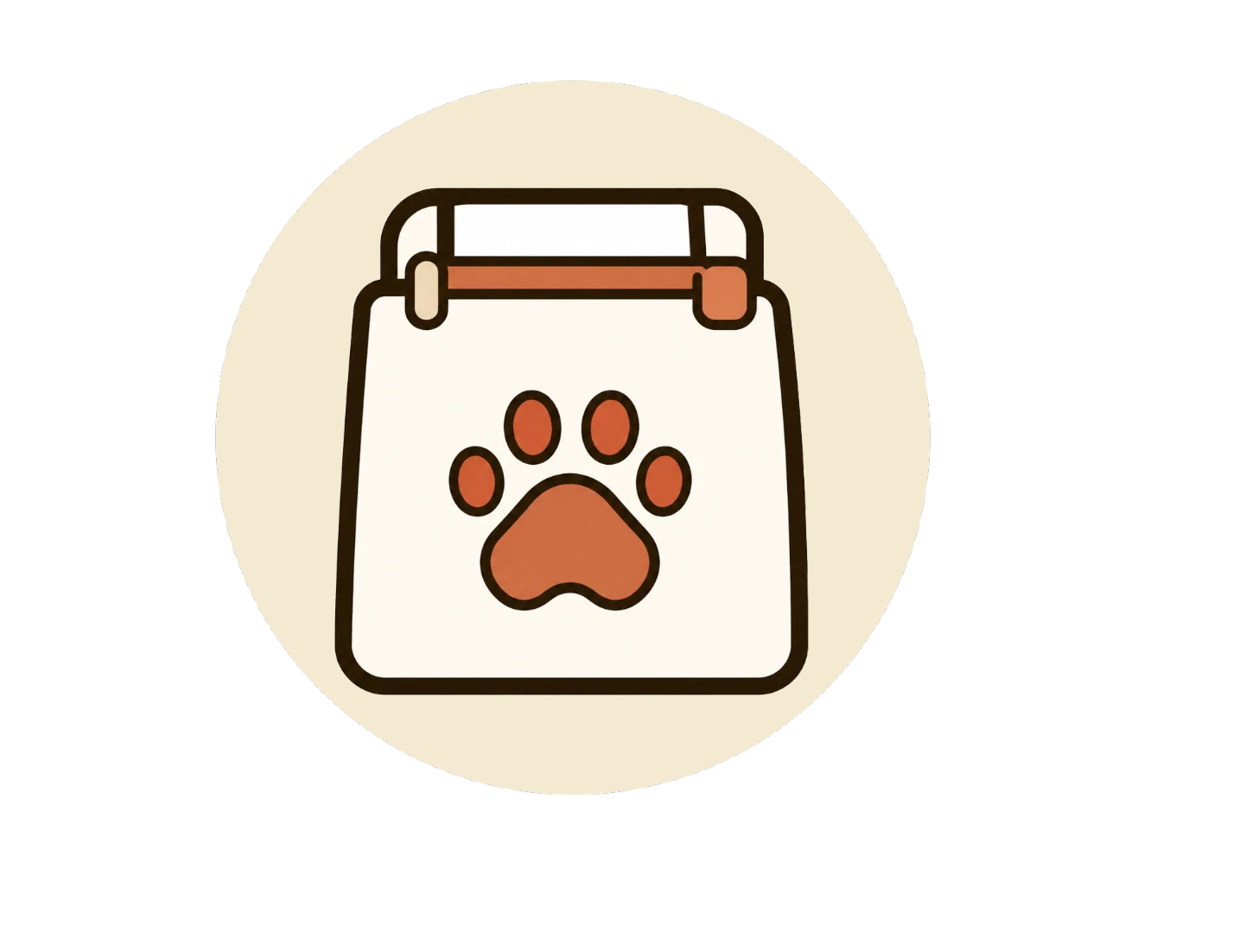 Dog leash with a paw print on it