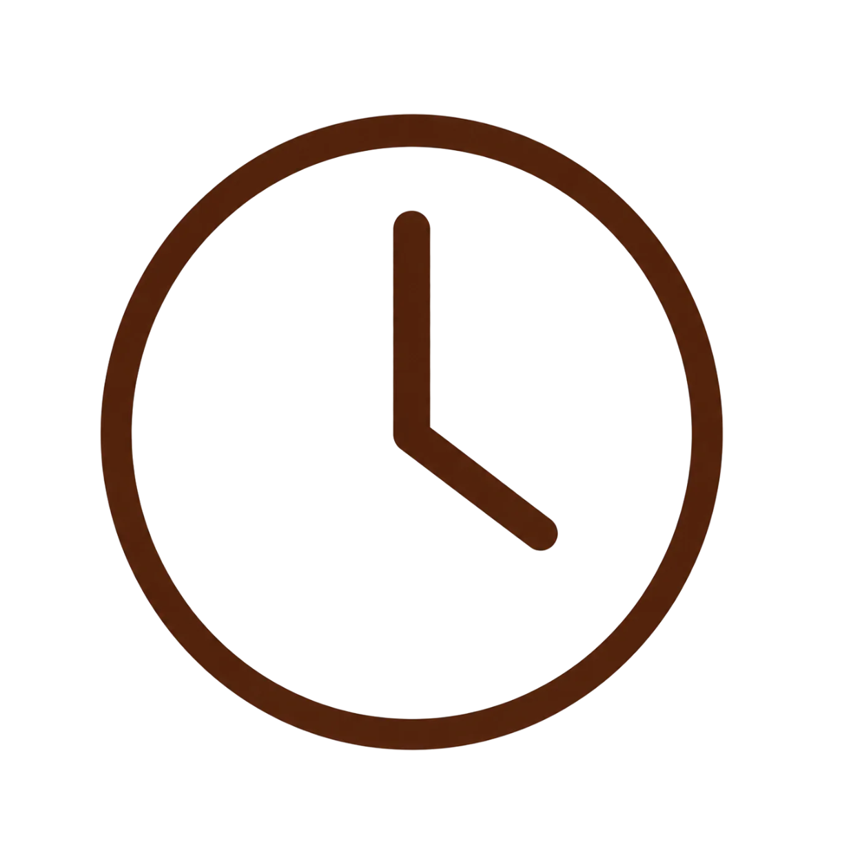 Simple clock face showing 3:00.