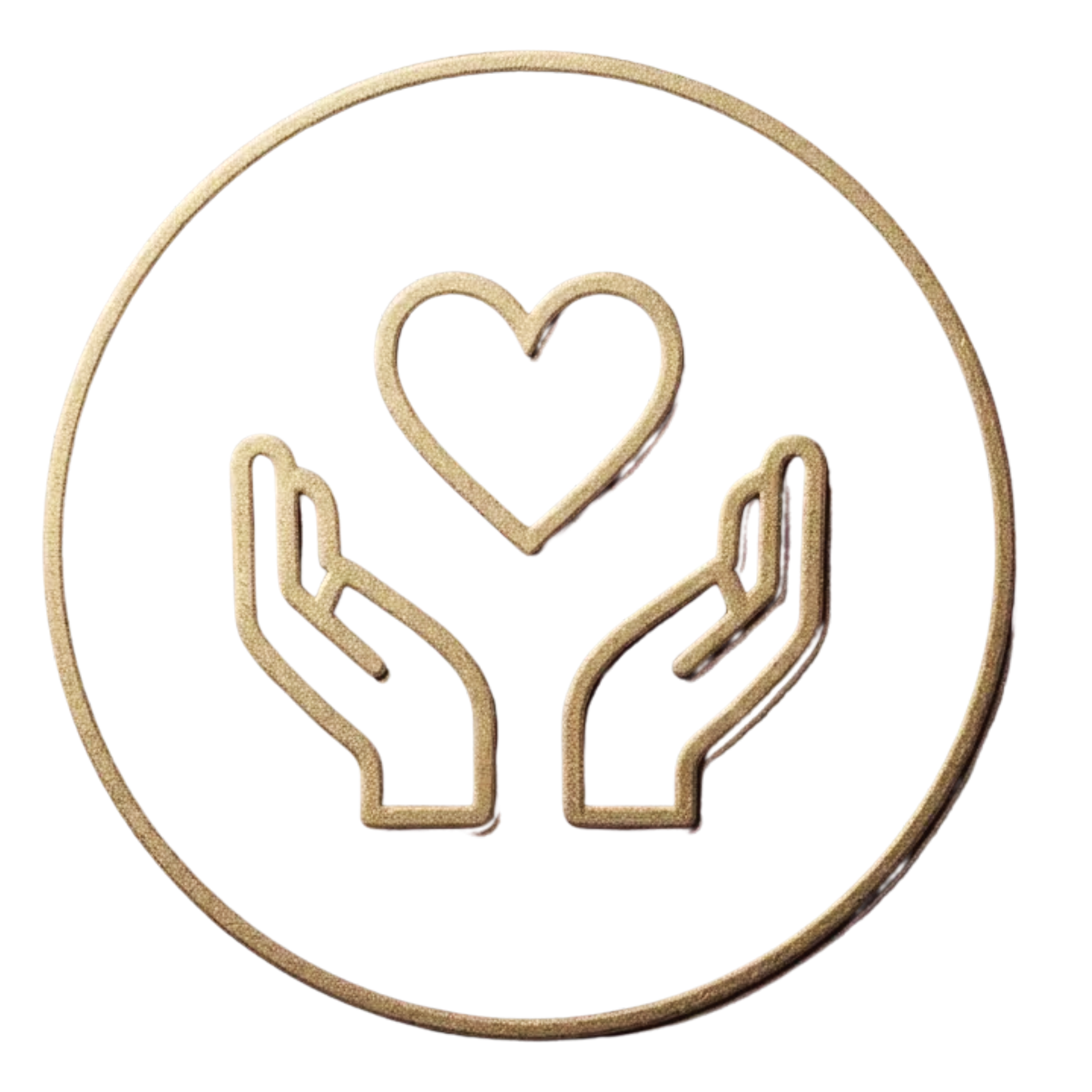 Neon sign of a heart and sausage link inside a circle.