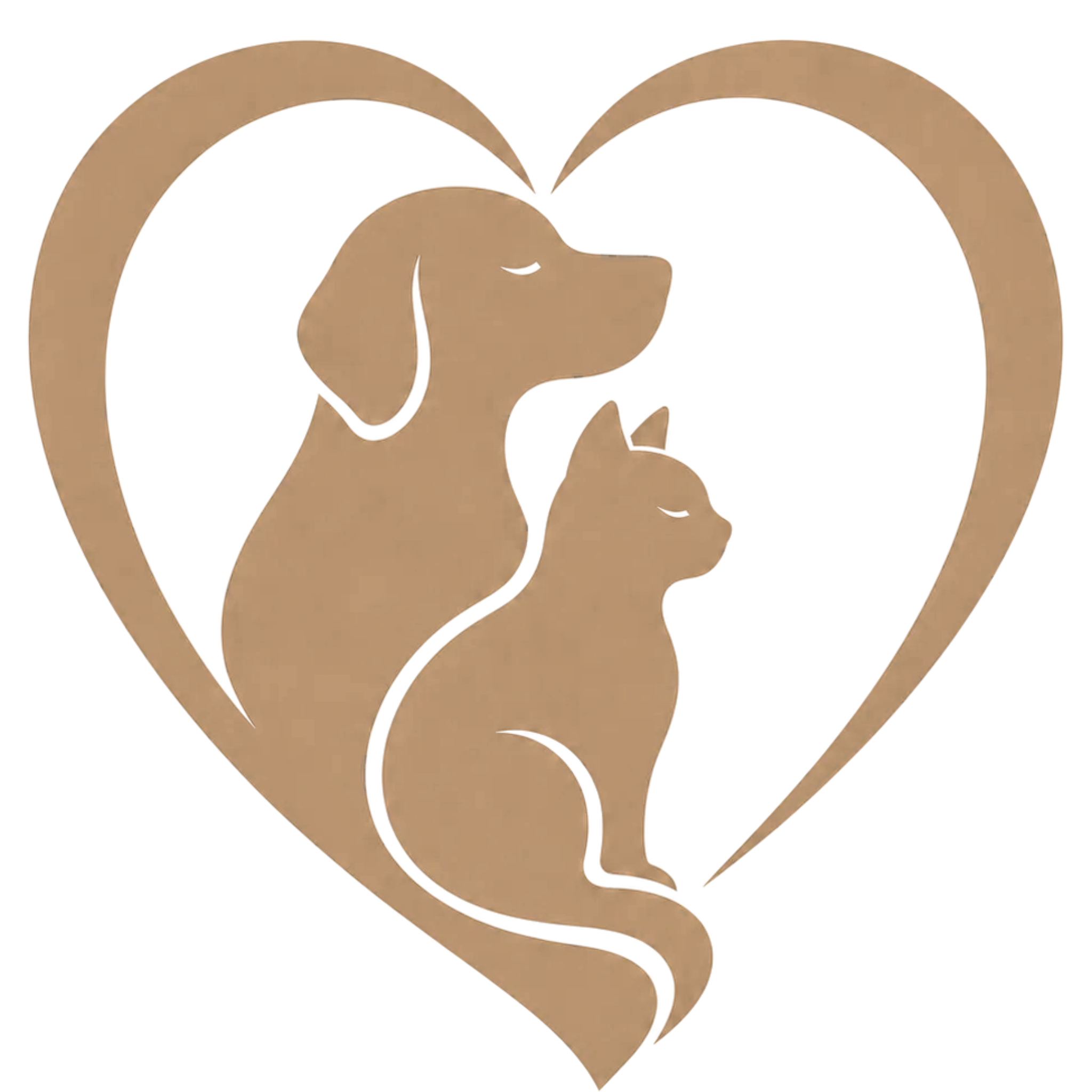 A stylized beige outline of a human figure with long hair, holding a heart shape close to their chest.