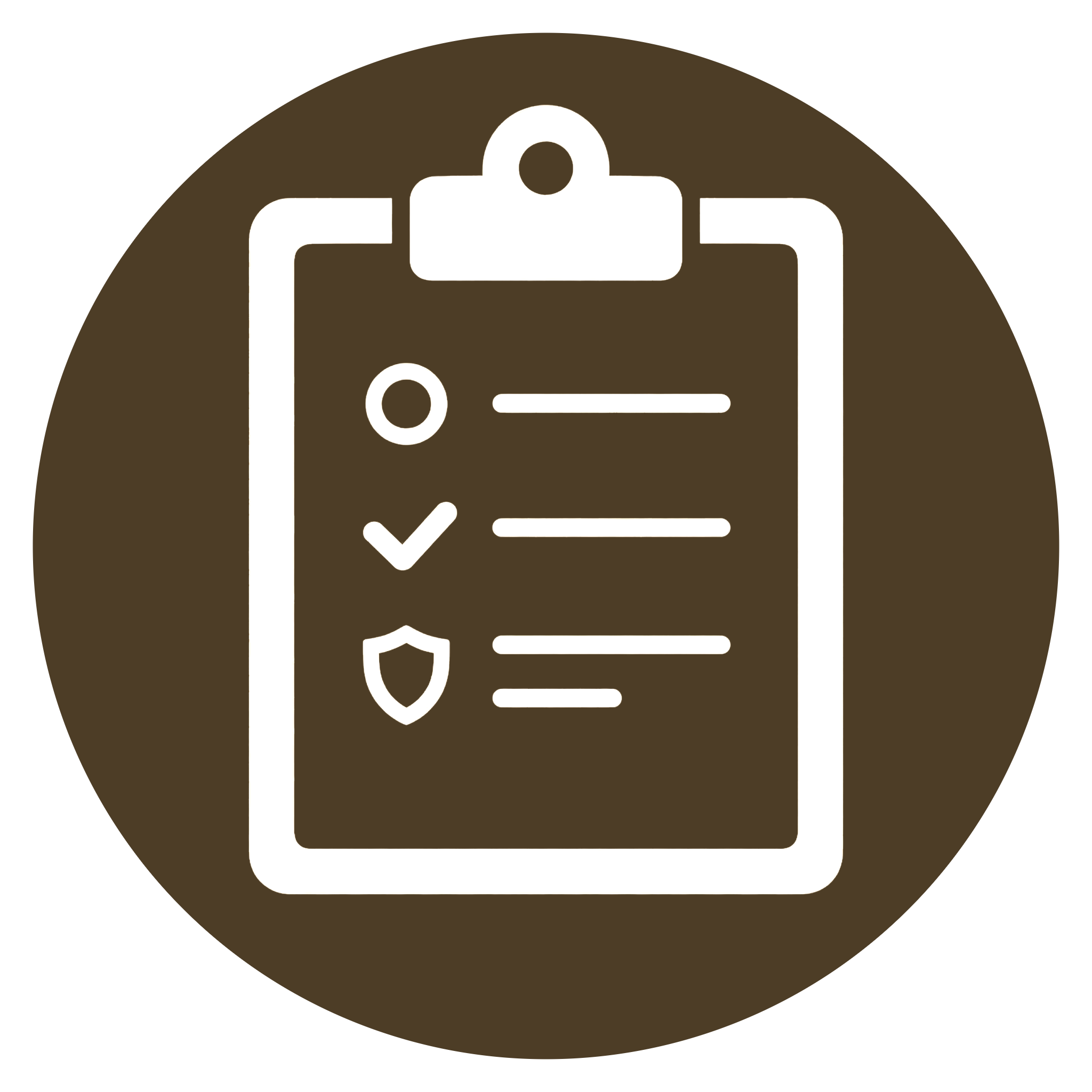 Icon of a smartphone displaying a checklist with three checkmarks.