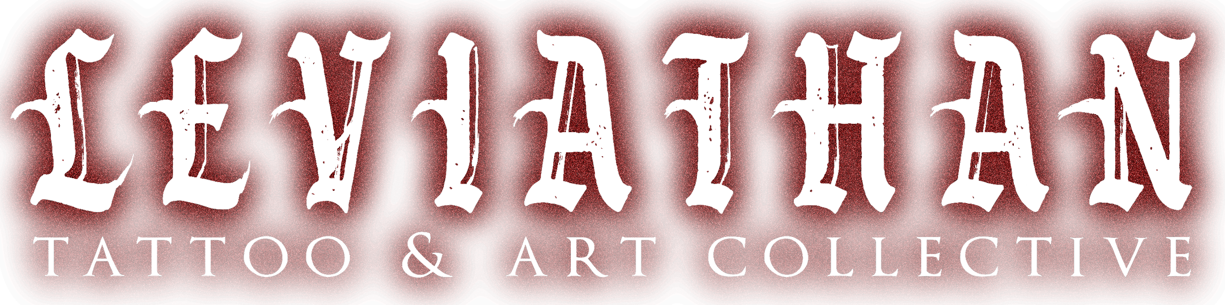 Sign reading 'ELEVEN EAST' with 'TATTOO & ART COLLECTIVE' written below, on a red background with black borders.