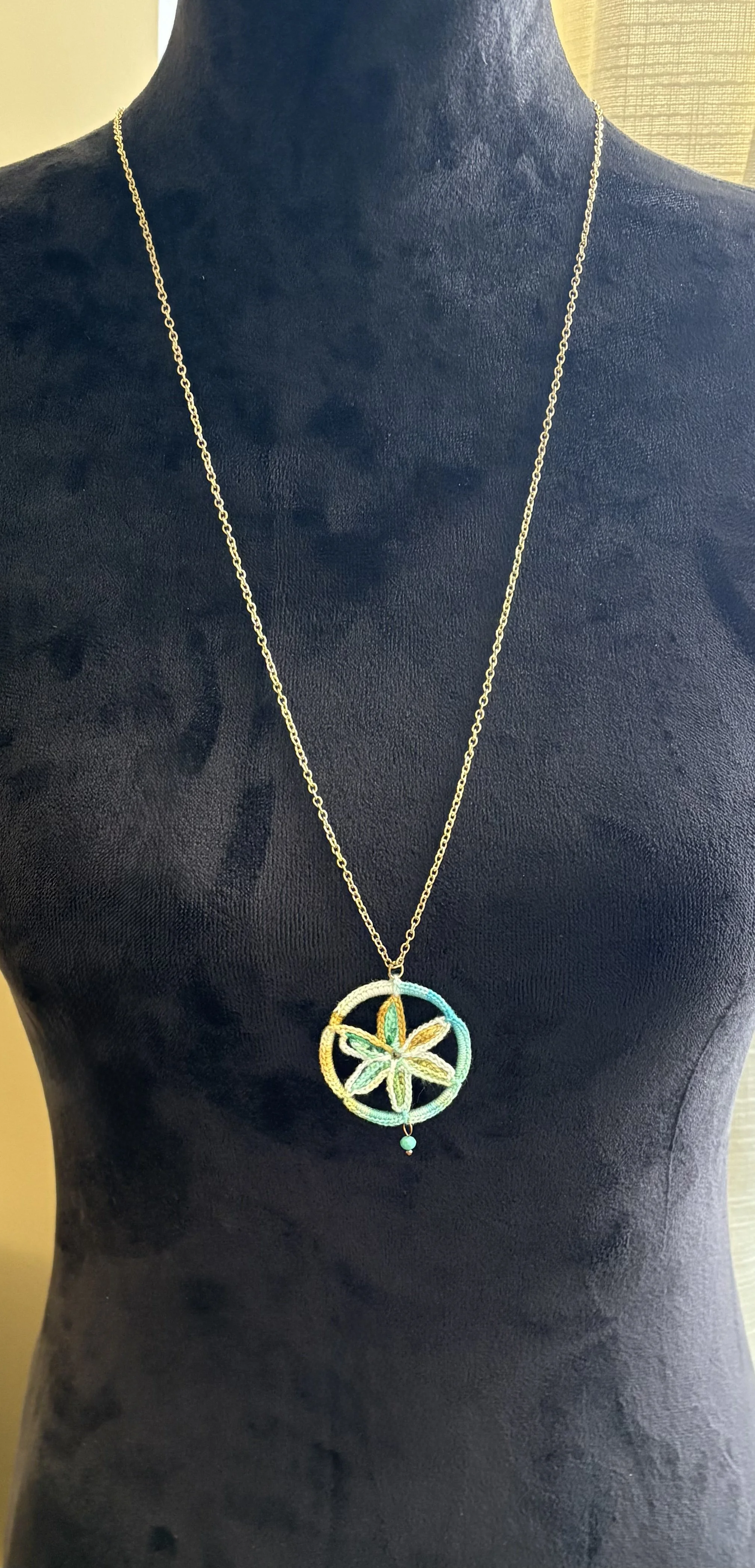 Multicolored Flower Pendant