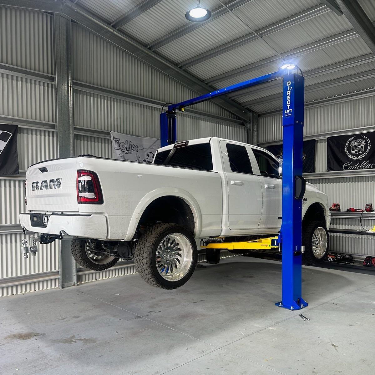 What a perfect way to test @allstarautoaccessories brand new Direct lift hoist, by grabbing the biggest Ram around. And it lifted it with ease. 💪