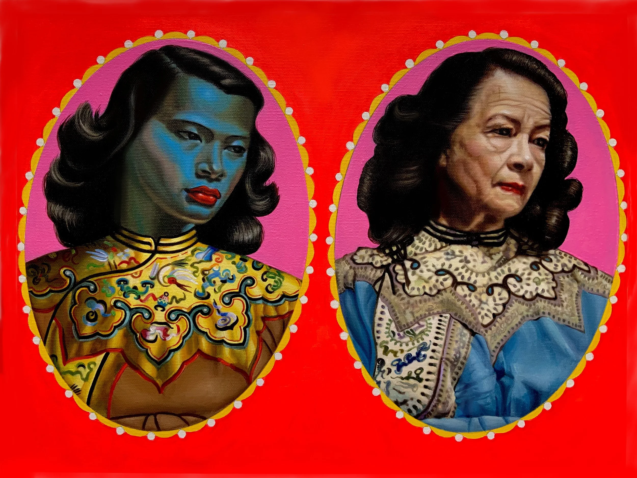 Asian woman pop art painting