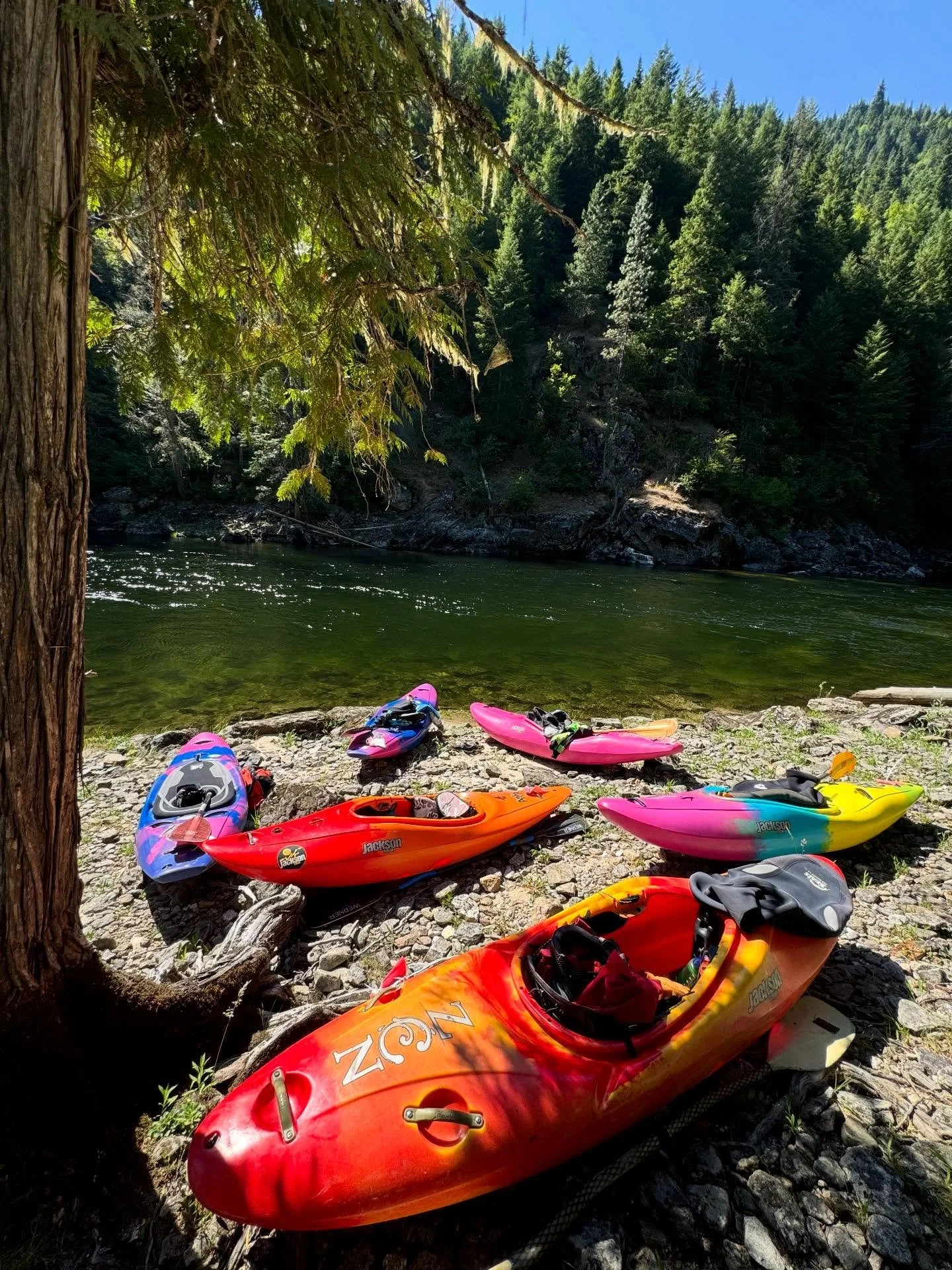 Does this look like your type of boat?! If so, you&rsquo;re in luck because there are a few opens spots on a chartered trip kayaking the Selway River on June 28th☀️🌄 

DM or reach out to Orea for more info!
&bull;
&bull;
&bull;
#kayakingtrip #selway