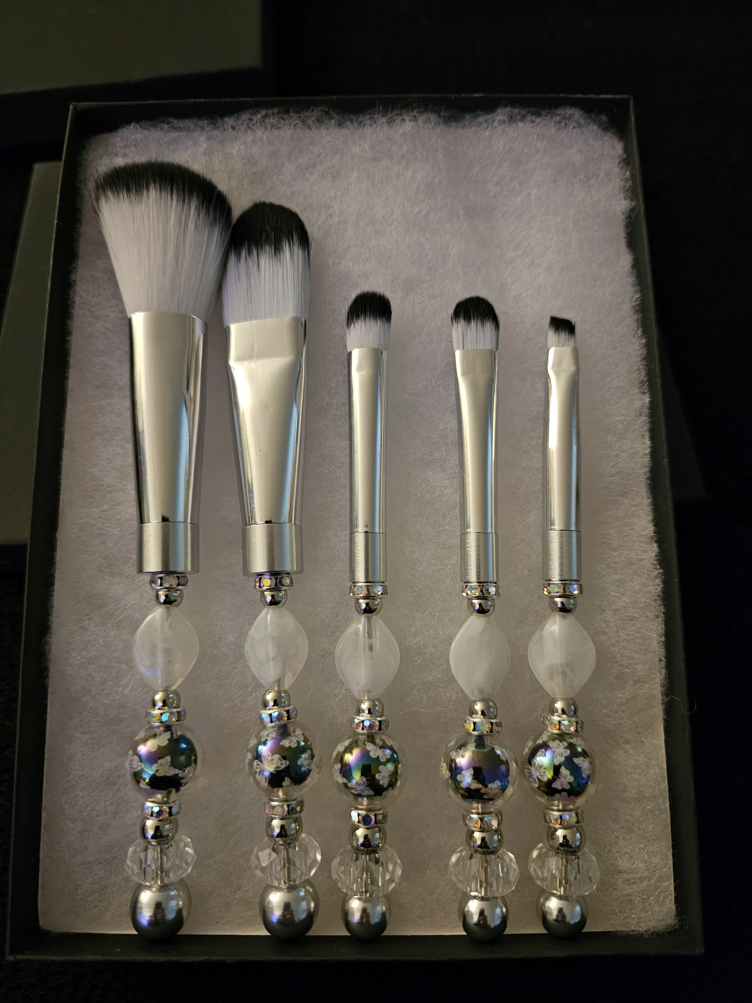 Black and Silver Full Makeup Brush Set