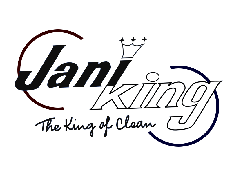Logo for Jani King featuring the company name and a crown graphic with the tagline "The king of Clean".