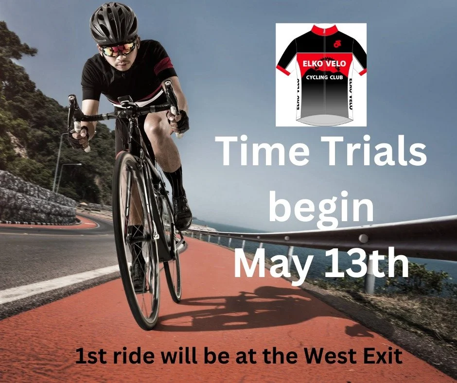 🚴&zwj;♂️ 1 WEEK TO GO! 🚴&zwj;♀️
The 1st Elko Velo Time Trial Series kicks off in just 7 days!
Ready to race the clock and feel the thrill? Join us for some fast fun on two wheels! 💨

📍Location: Elko West Exit
📅 Date: Tuesday, May 13th
⏰ Time: 6: