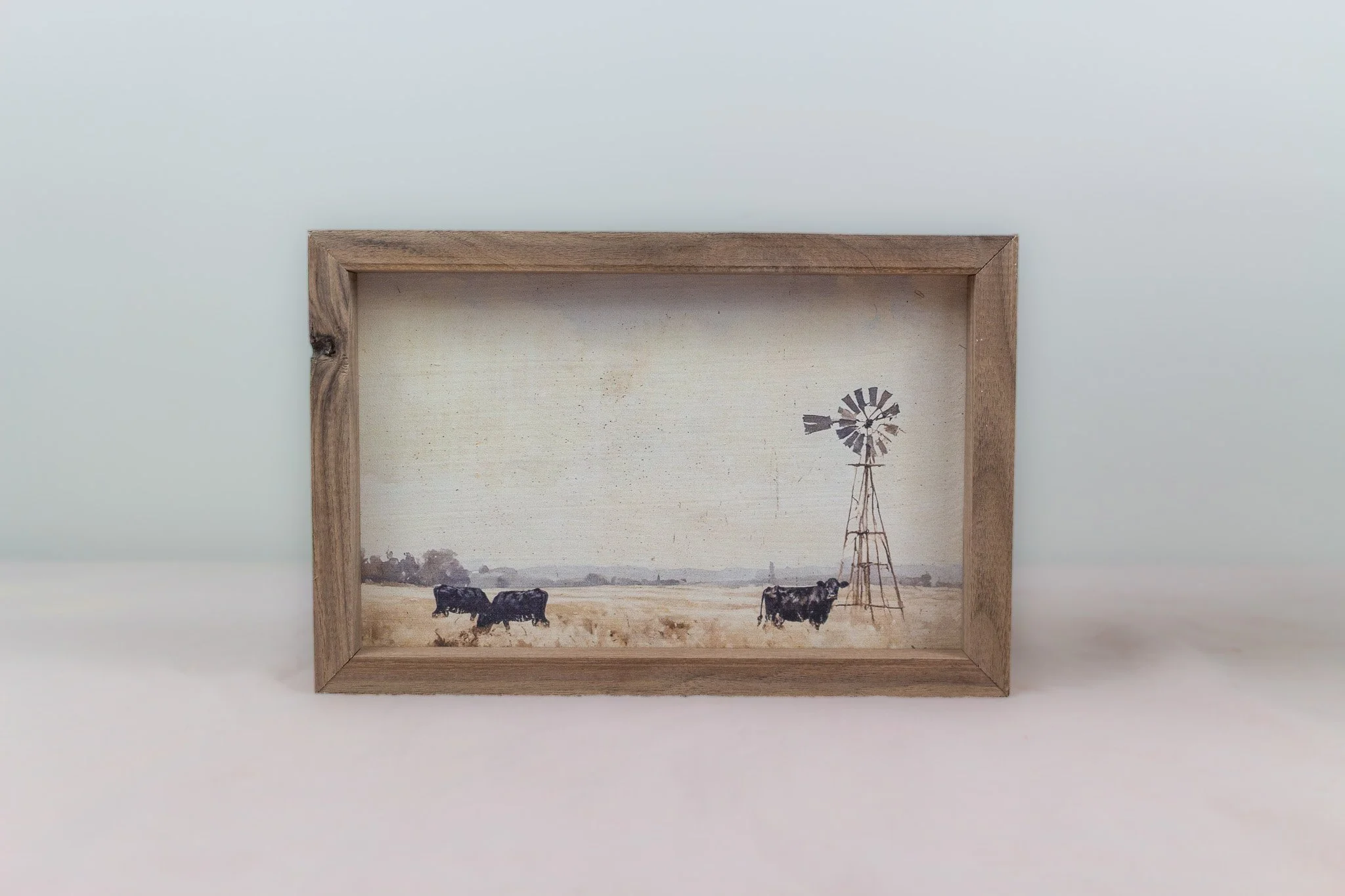 Black Cattle with Windmill Artwork