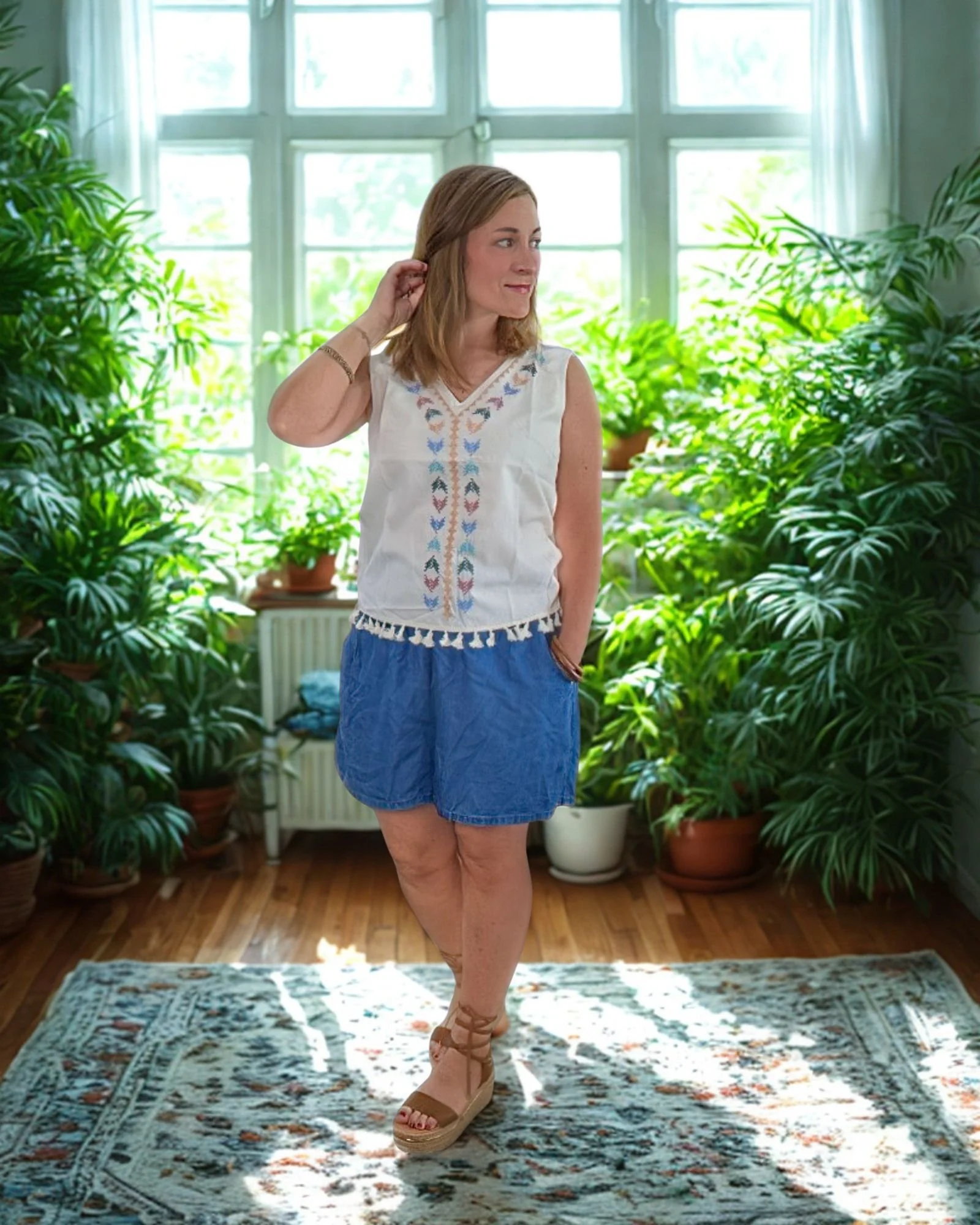 Western Inspired Tassel Top
