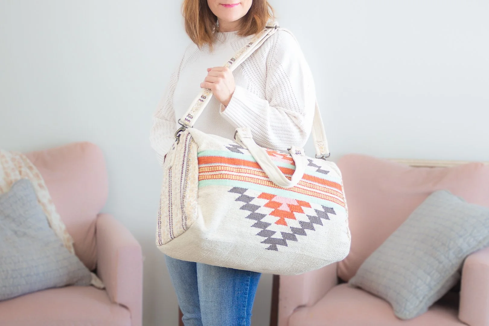 Multicolored Aztec Duffel