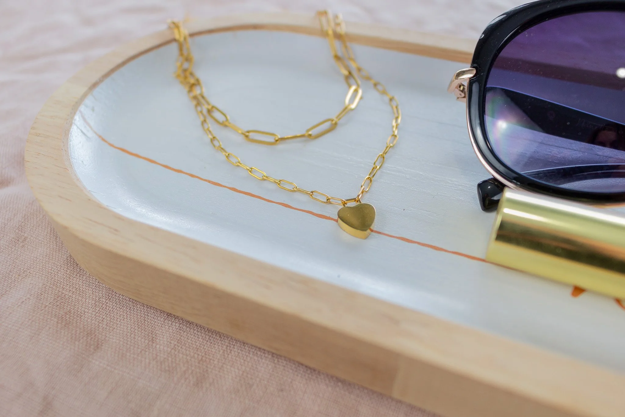 Heart and Chain Layered Necklace