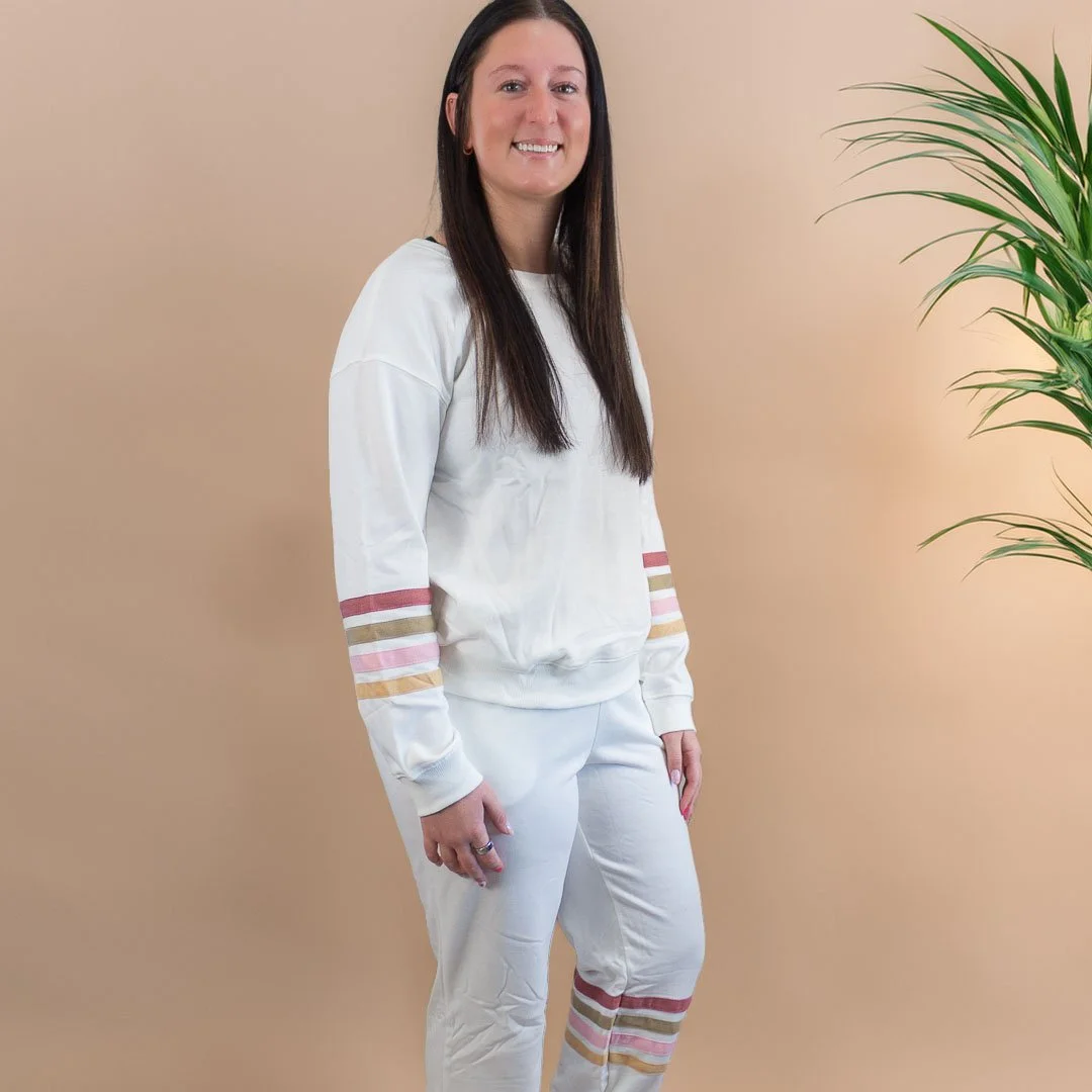 White Striped Sweatsuit (Set)
