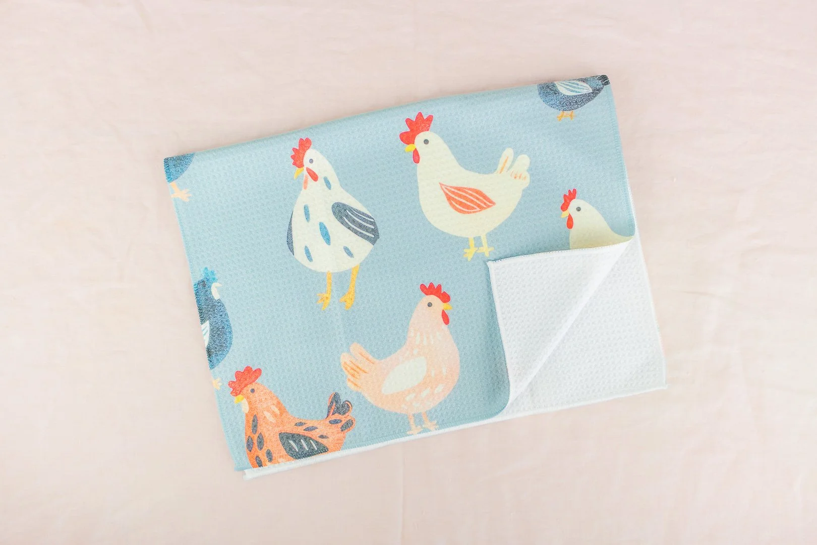 Chicken Farmhouse Kitchen Waffle Towel