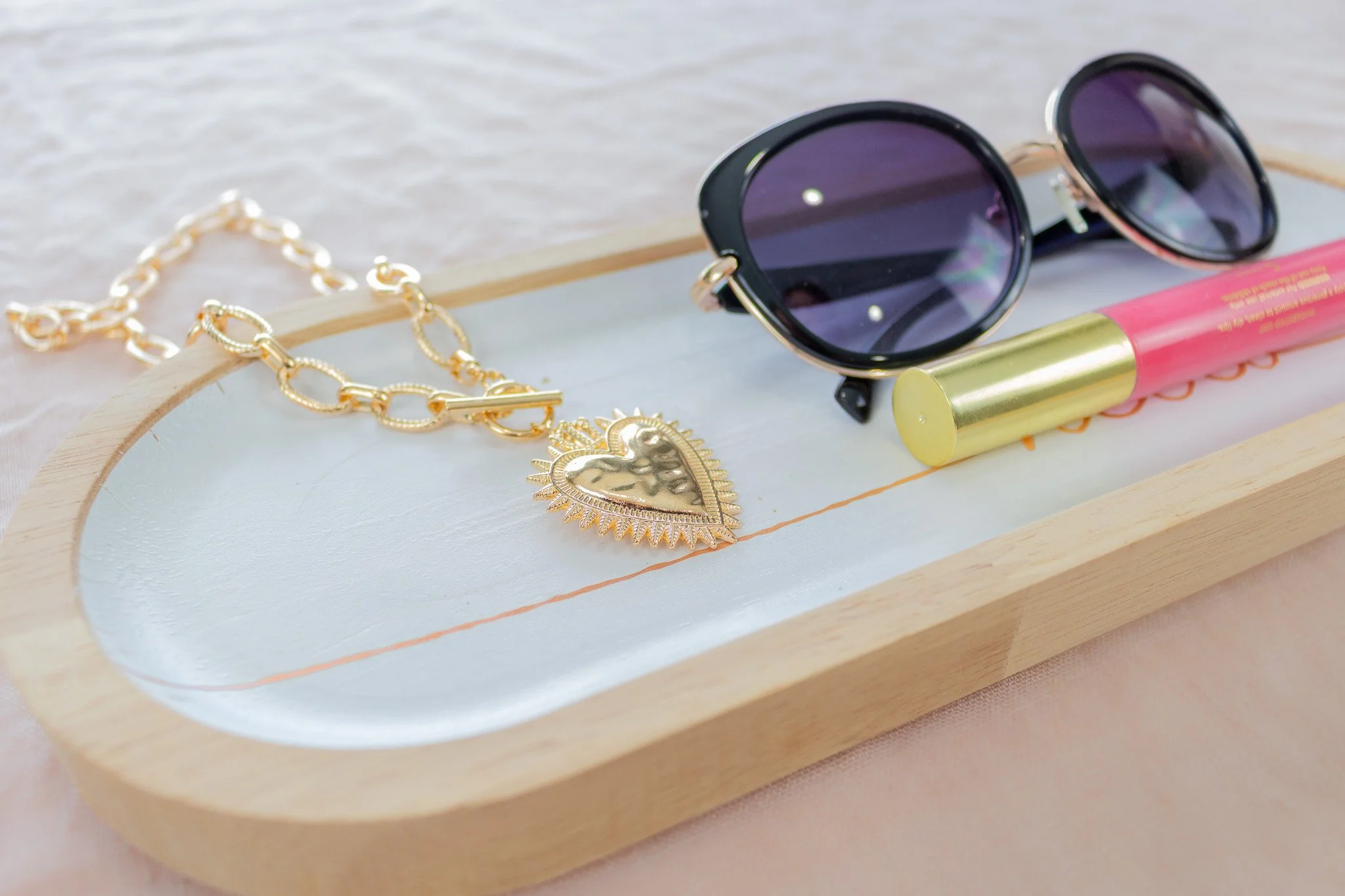 Spiked Heart and Crown Necklace