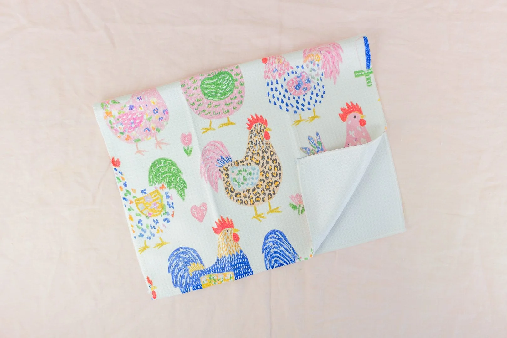 Retro Chicken Kitchen Waffle Towel