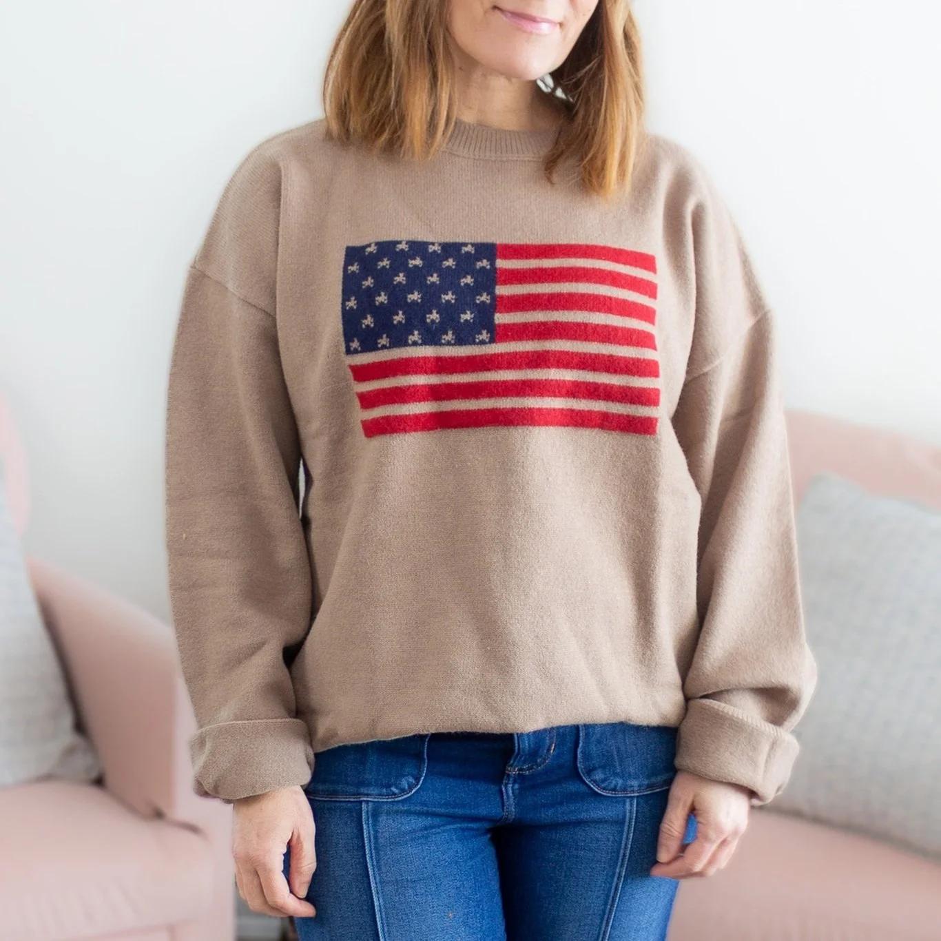 American Flag Knit Sweater