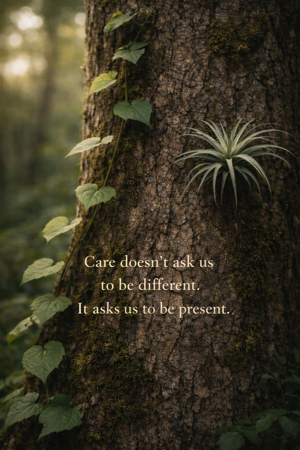 ivy and aerophyte held in care