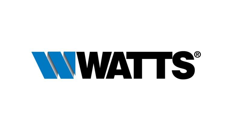 Watts company logo with three stylized blue 'W' shapes and black text.