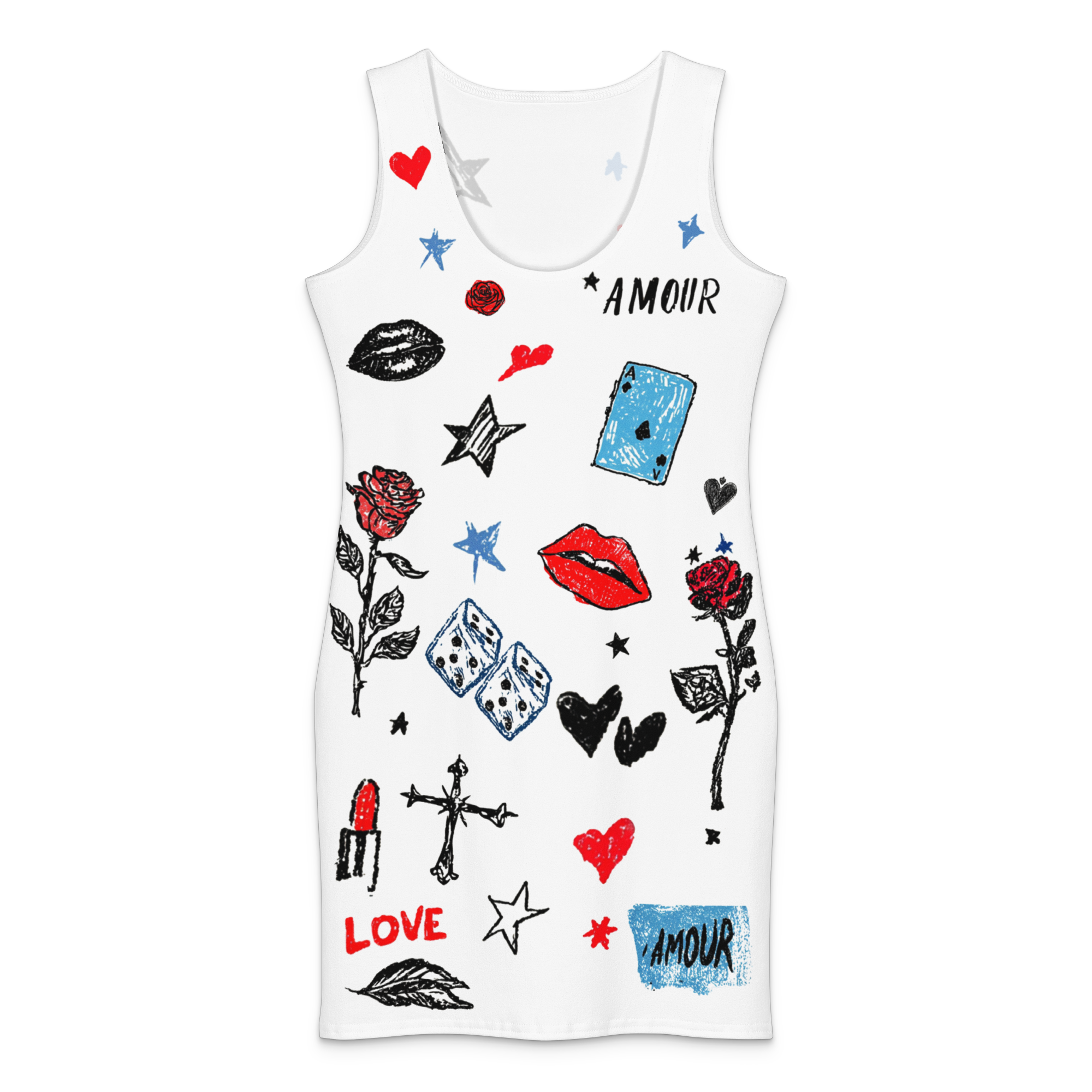 all-over-print-cotton-bodycon-dress-white-front-69e91b727eed9.png