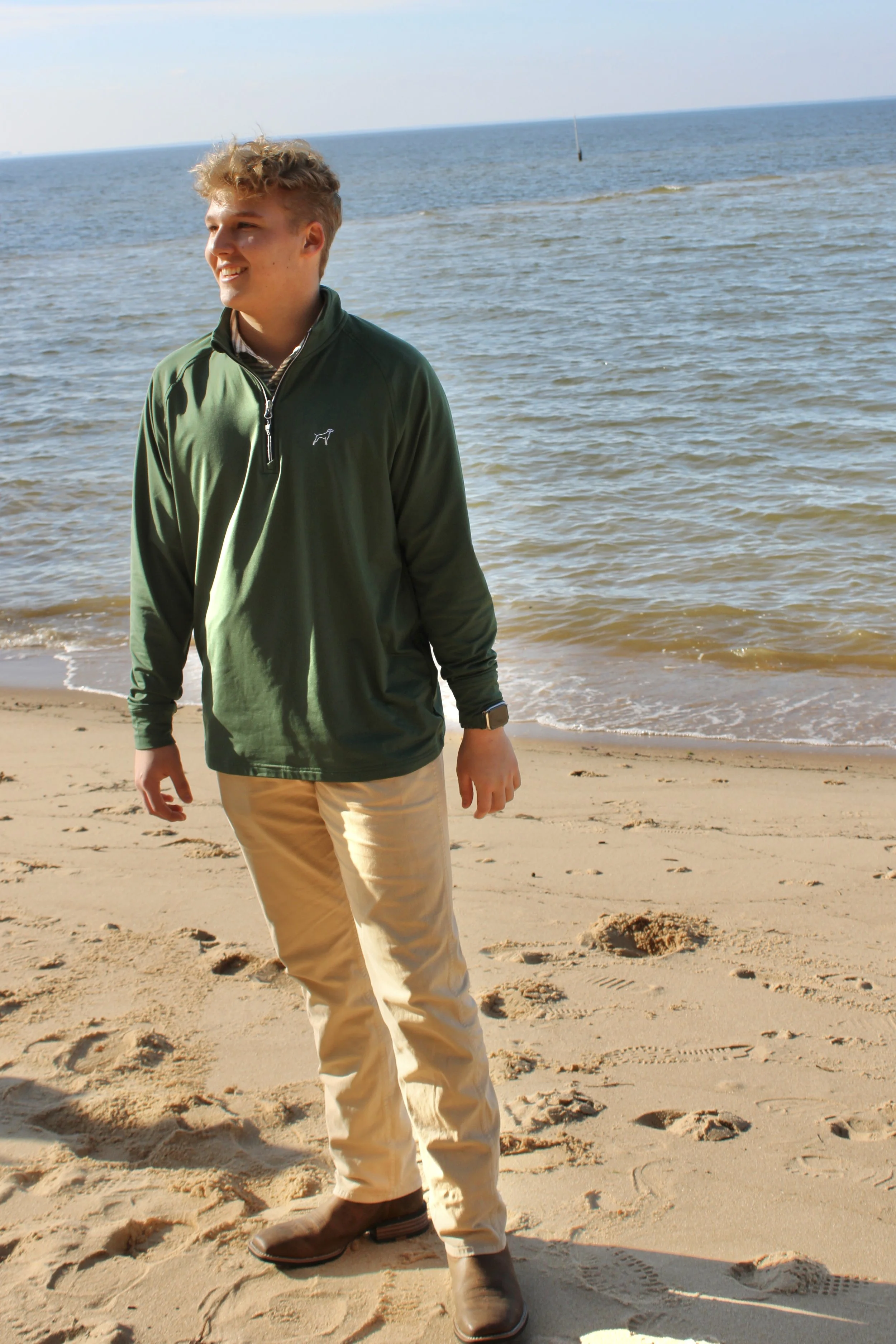 Green Quarter-Zip