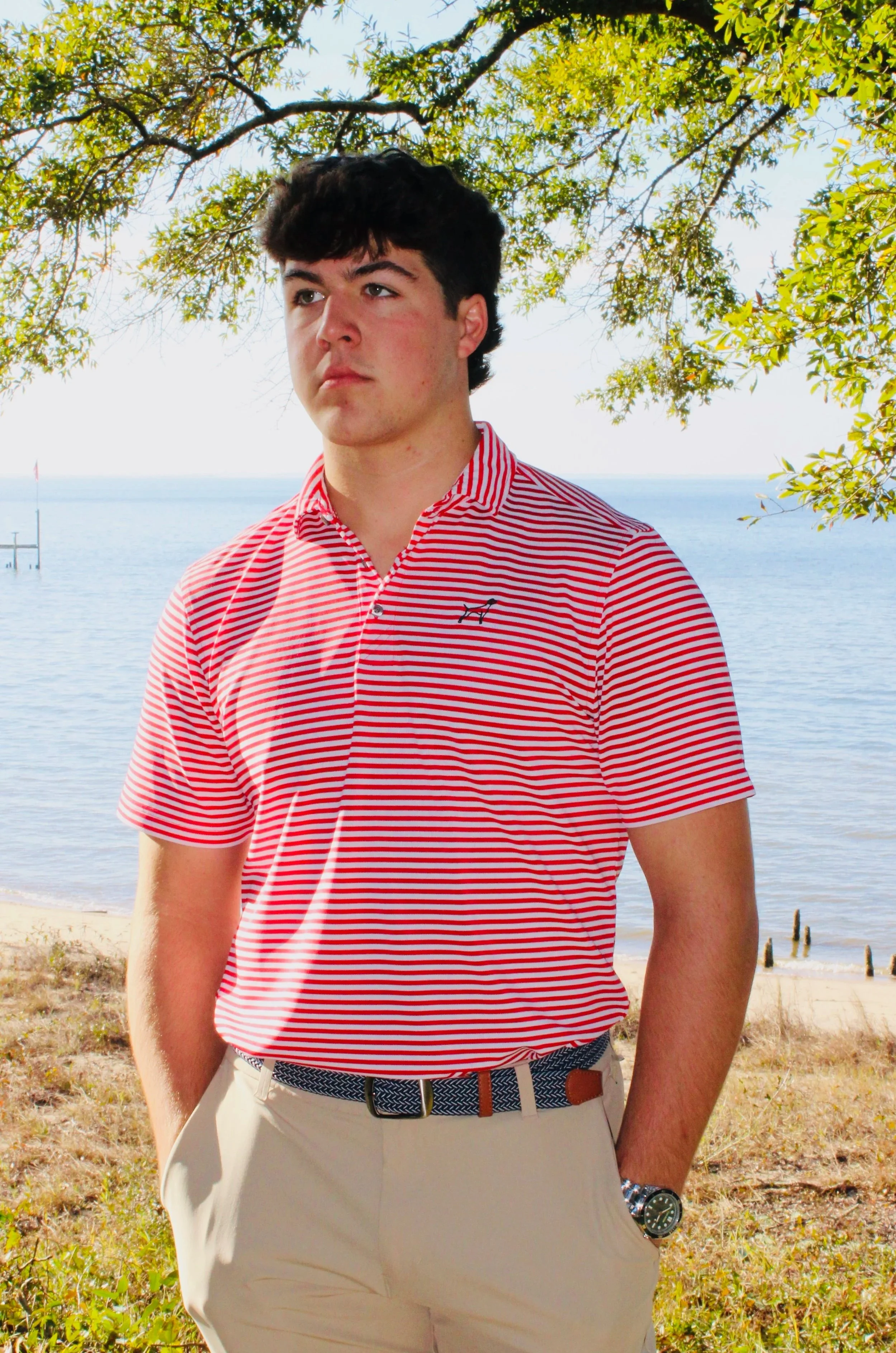 Red Striped Polo