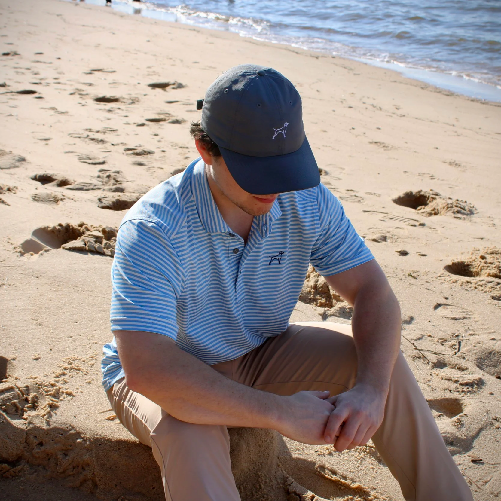Baby Blue Striped Polo