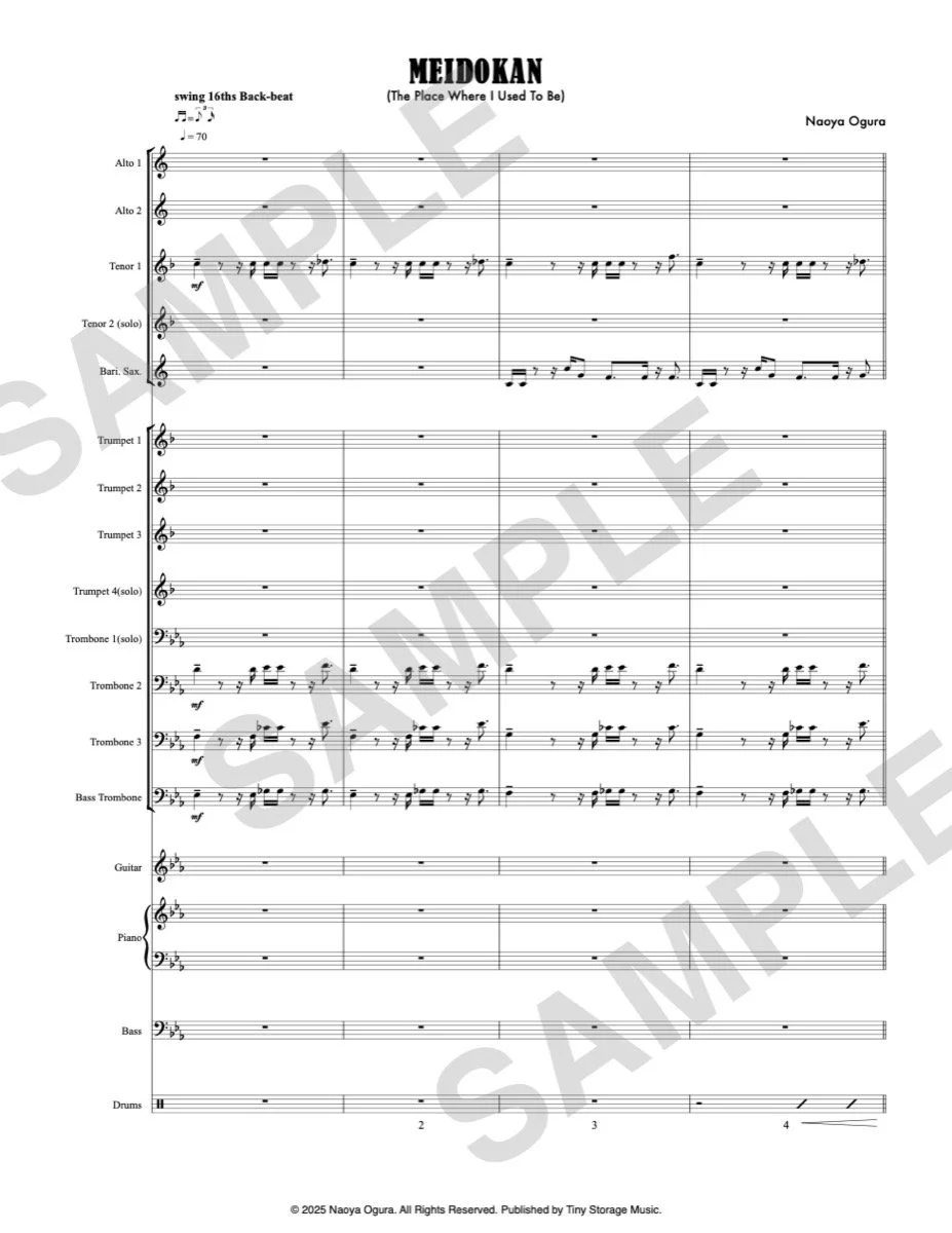 Meidokan full score sample, page 1