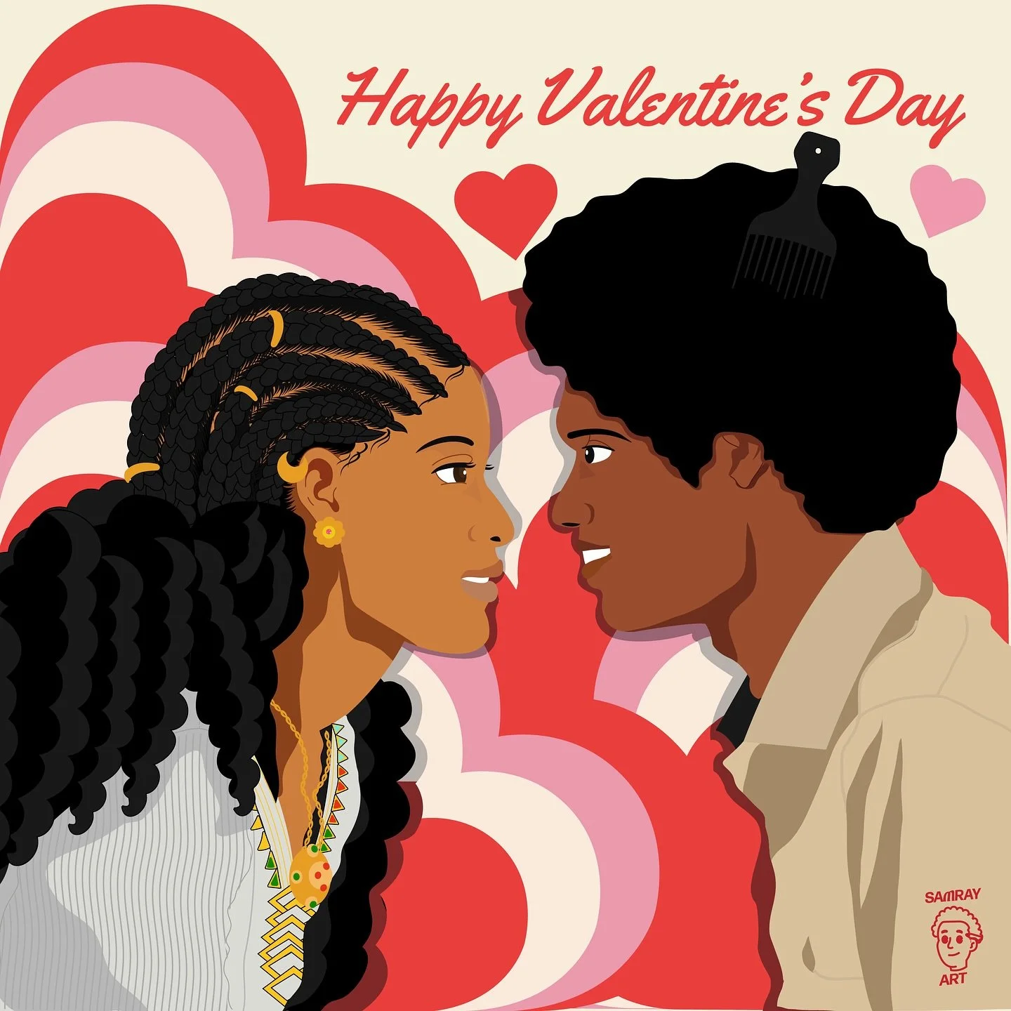 Send this to that special someone! 

Happy Valentine&rsquo;s Day y&rsquo;all! 💘✌🏾
-
.
.
.
.
.
#art #valentinesday❤️ #illustrations #graphicdesign #eritrean #ethiopian #africanart #blackart #pnw @jebena_app