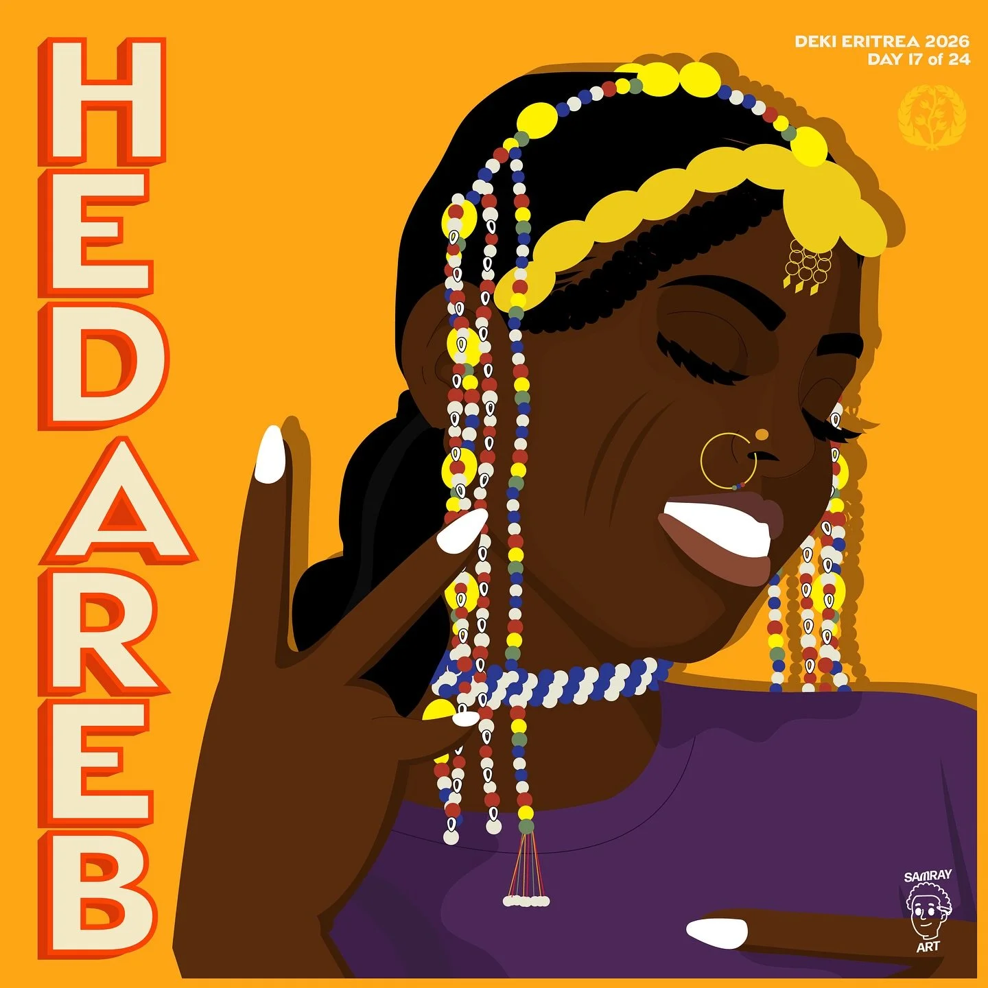 Day 17 of 24! ✌🏾
-
.
.
.
.
#eritrean #eritreanartist #habeshaart #digitalart #graphicdesign #typography #illustrator