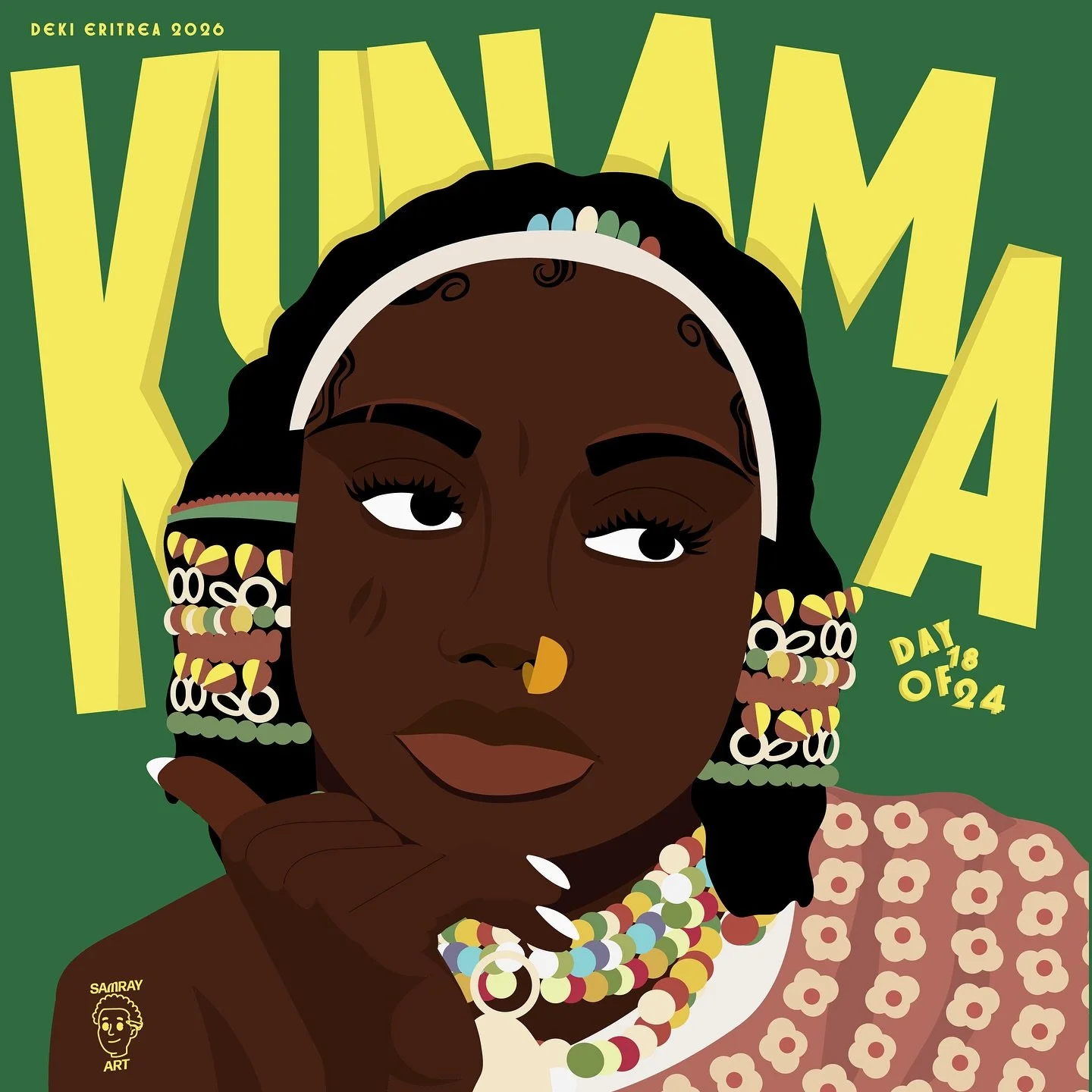 Day 18 of 24! This is Kunama 🇪🇷
-
.
.
.
.
.
#graphicdesign #designer #illustrator #eritrean #eritreanartist #eritreanindependenceday