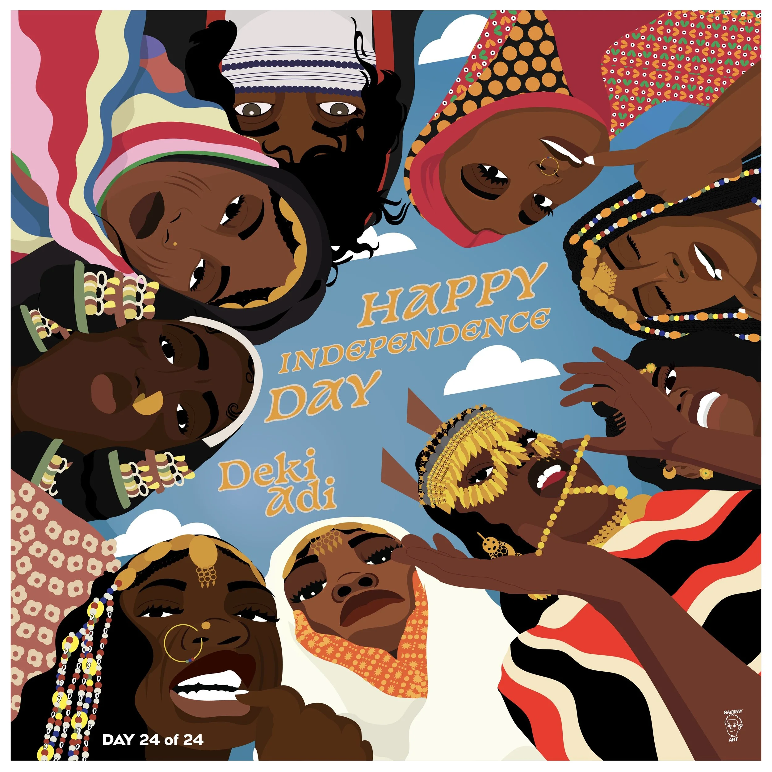 Happy 35th Independence Day Deki Eri! 🇪🇷🐪

This is the final design of the series! This is design 24 of 24!!

This was by far the most challenging project I took on. 

Being able to come up with 24 ideas and execute it in 24 days is difficult. Wha