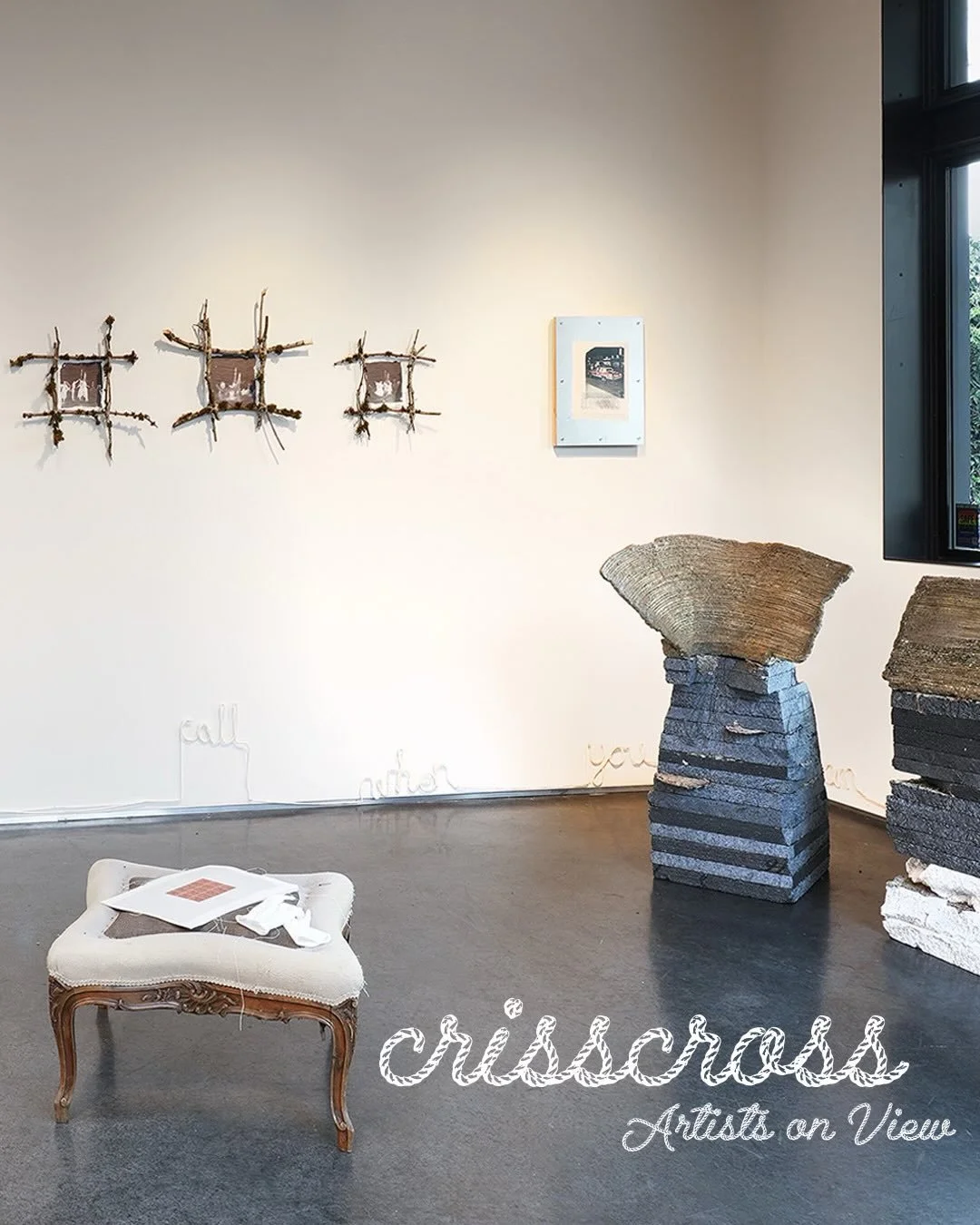 More artist highlights!! Take a look at how some of our artists on view think through materiality;s relation to land and how we inhabit it.

Future Forward, crisscross 
Gallery hours: Thu-Sun 12-5p. 
Open through March 29th

𝙆𝙖𝙮𝙖 𝙉𝙞𝙚𝙫𝙚𝙨
The