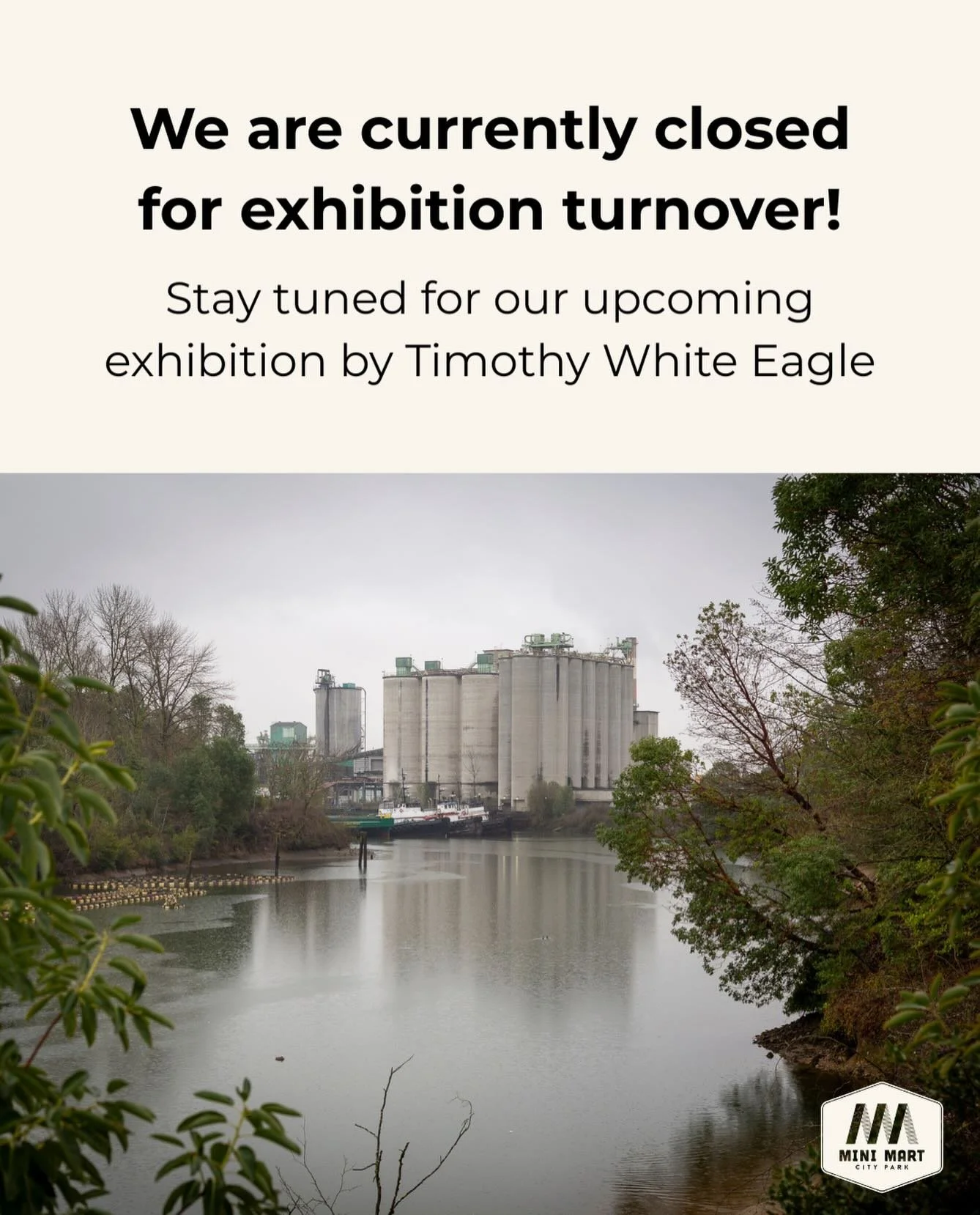 Closed May 1st through May 8th for gallery turnover! 

Coming next is 𝙊𝙣𝙘𝙚 𝙒𝙞𝙡𝙙 𝙍𝙞𝙫𝙚𝙧, a visionary exhibition by Green-Duwamish Artist in Residence Timothy White Eagle and collaborators exploring the living power of the Duwamish River an