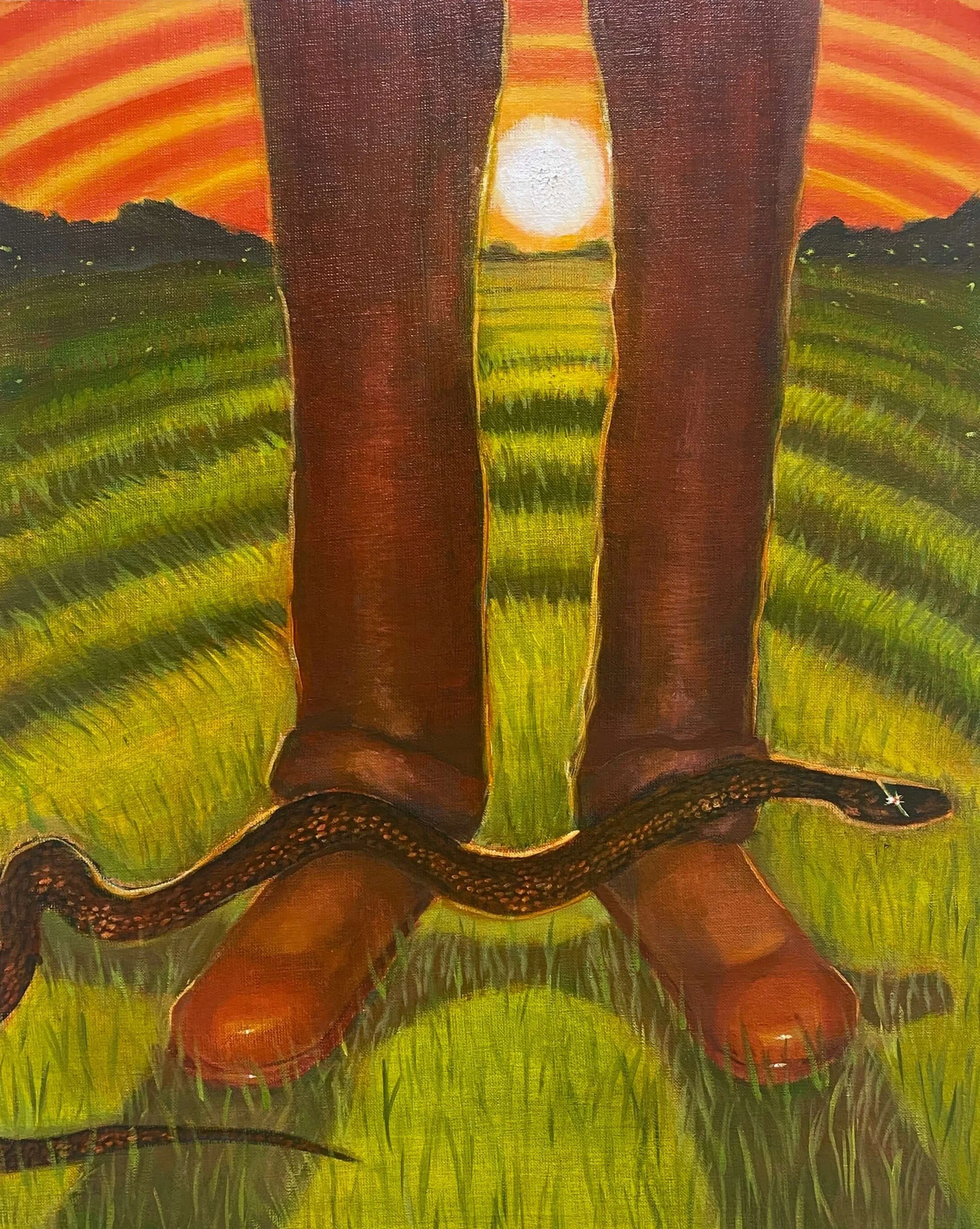 Garden Serpent / 20 x 16in / 50.8 x 40.64cm / Oil on canvas