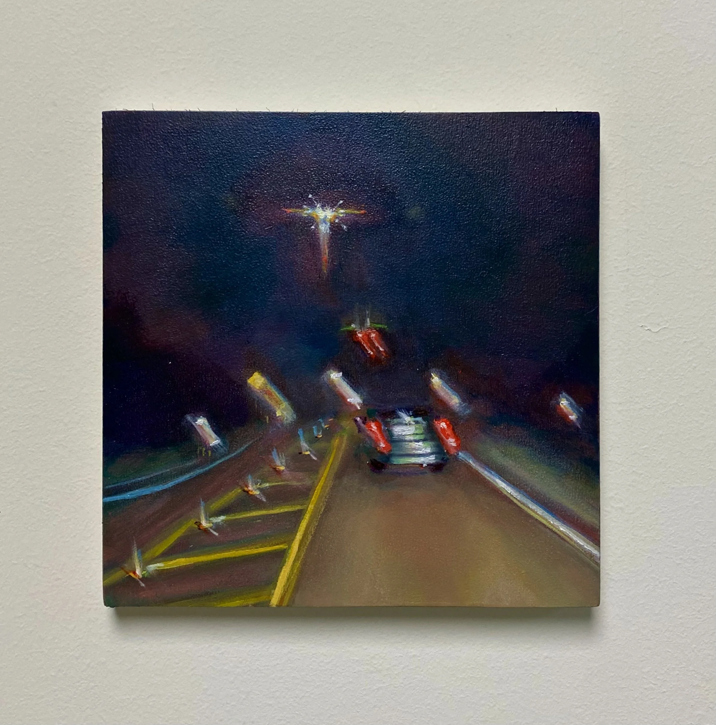Hwy Angel / 6 x 6in / 15.24 x 15.24 / Oil on wood panel