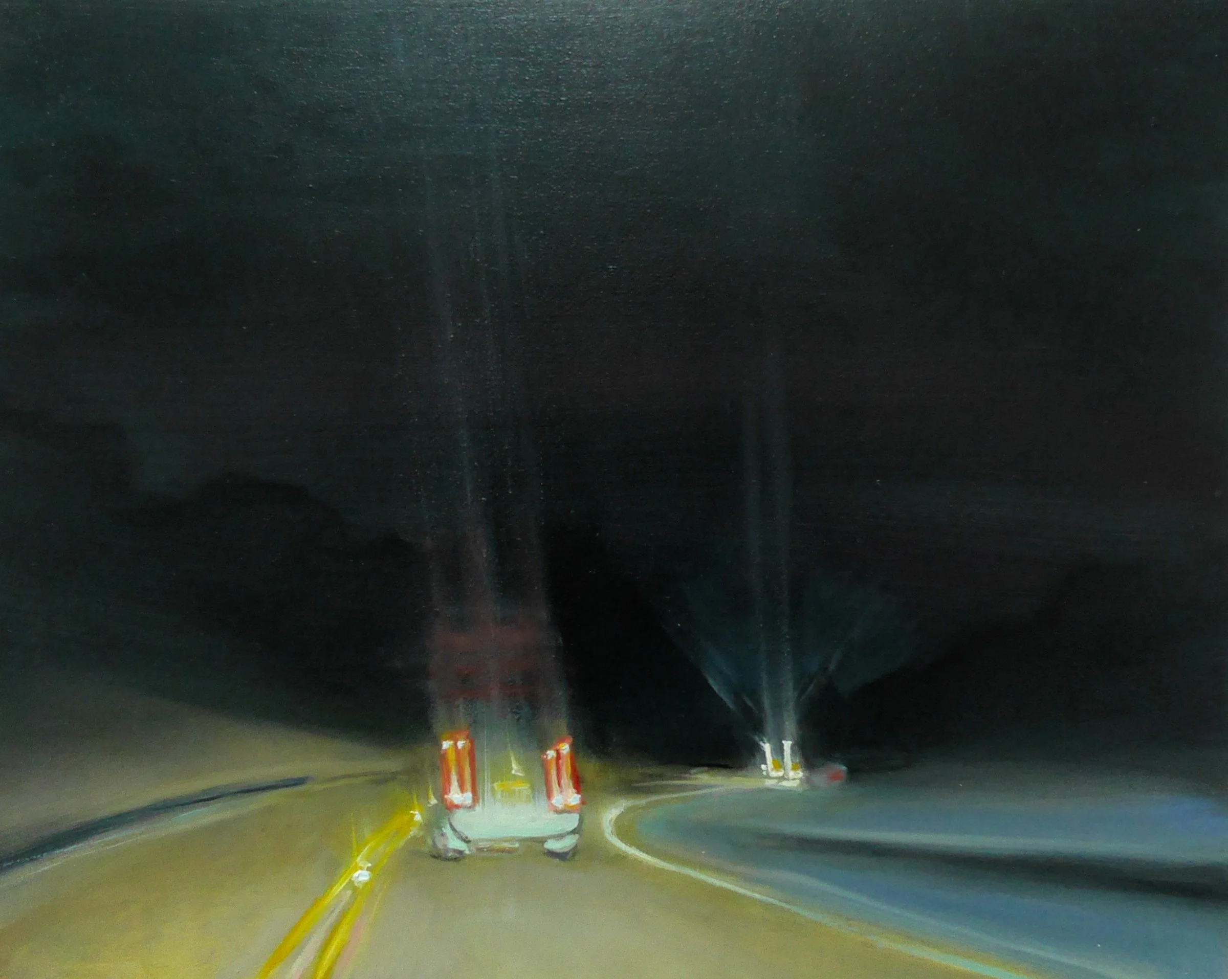 Bump in the Night / 8 x 10in / 20.32 x 25.4cm / Oil on wood panel