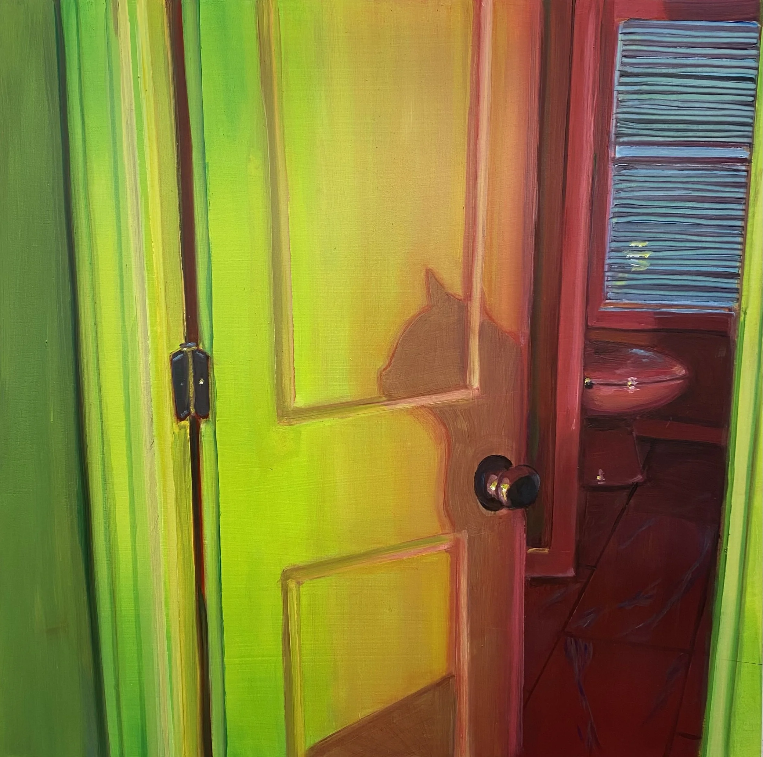 Night Stalker / 24 x 24in / 60.96 x 60.96cm / Oil on wood panel